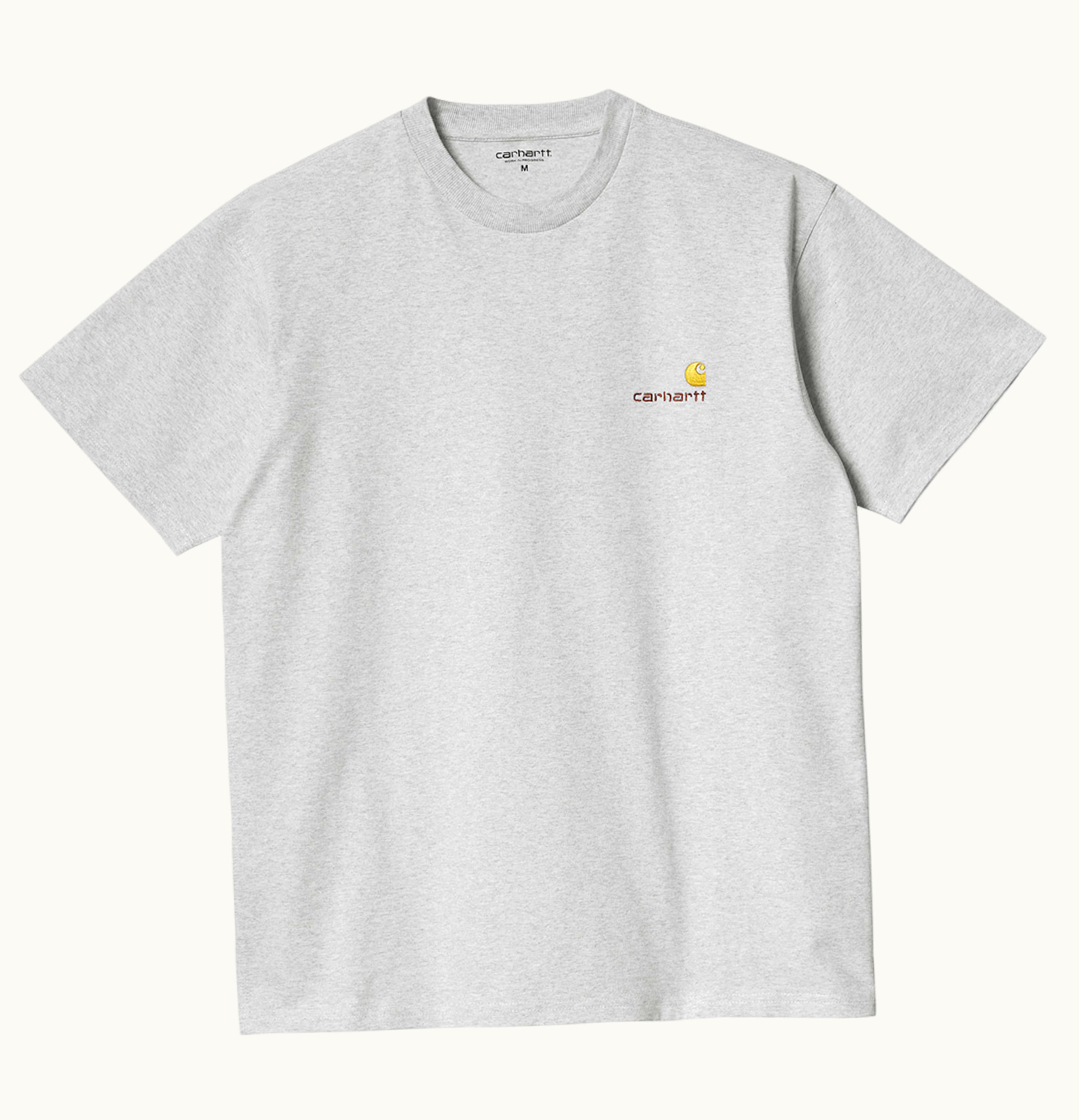 Carhartt WIP Carhartt WIP S S American Script T Shirt Ash Heather