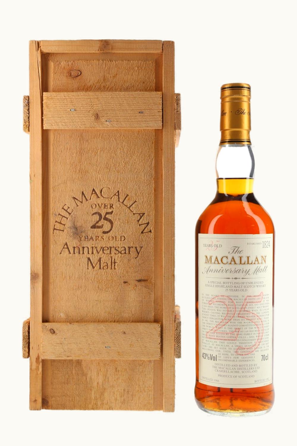 The Macallan Anniversary Malt 25 Year Old Single Malt Scotch Whisky, 1966