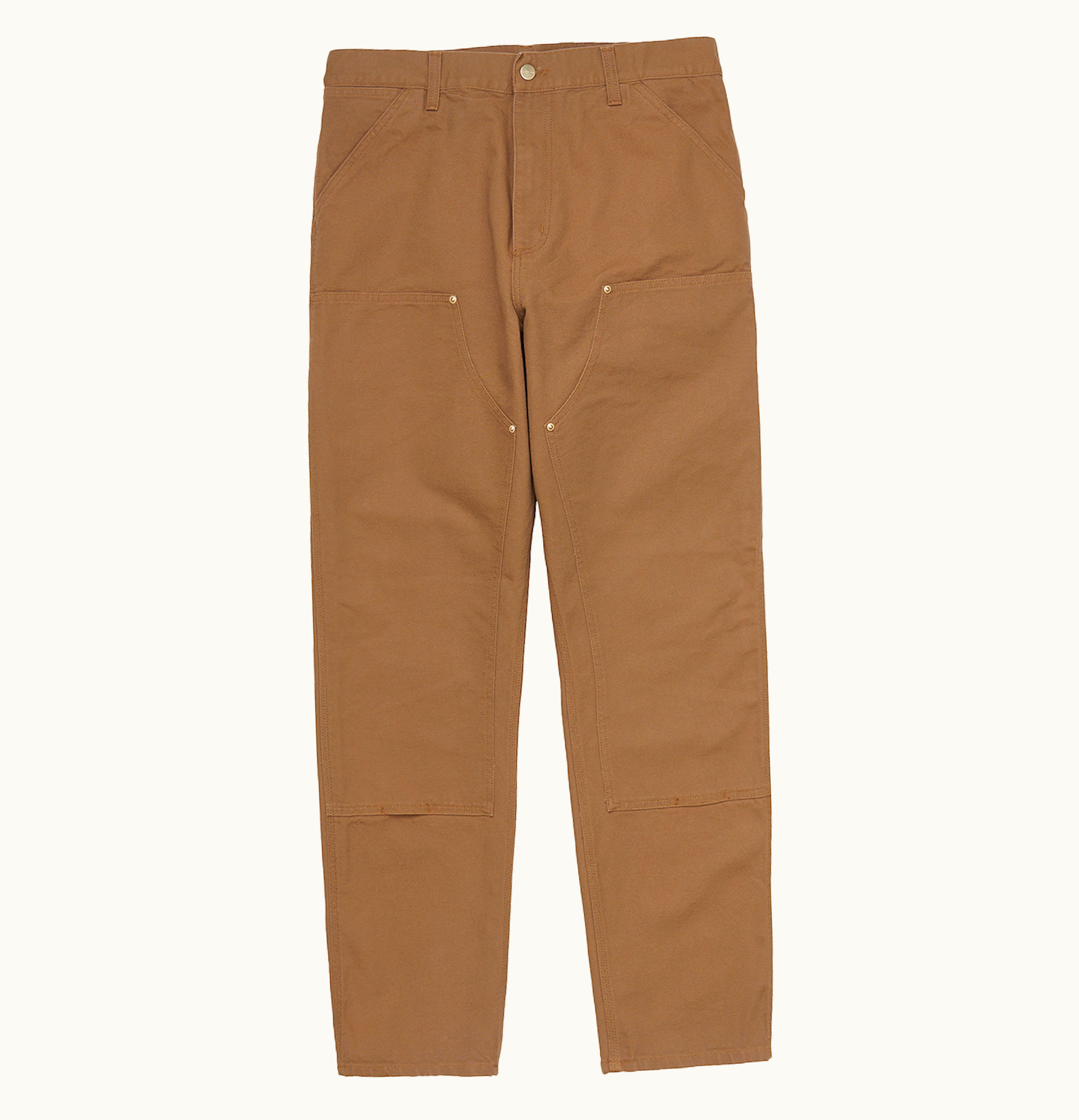 Carhartt WIP Carhartt WIP Double Knee Dearborn Canvas 12oz Relaxed Straight Fit Pants Hamilton Brown Rinsed