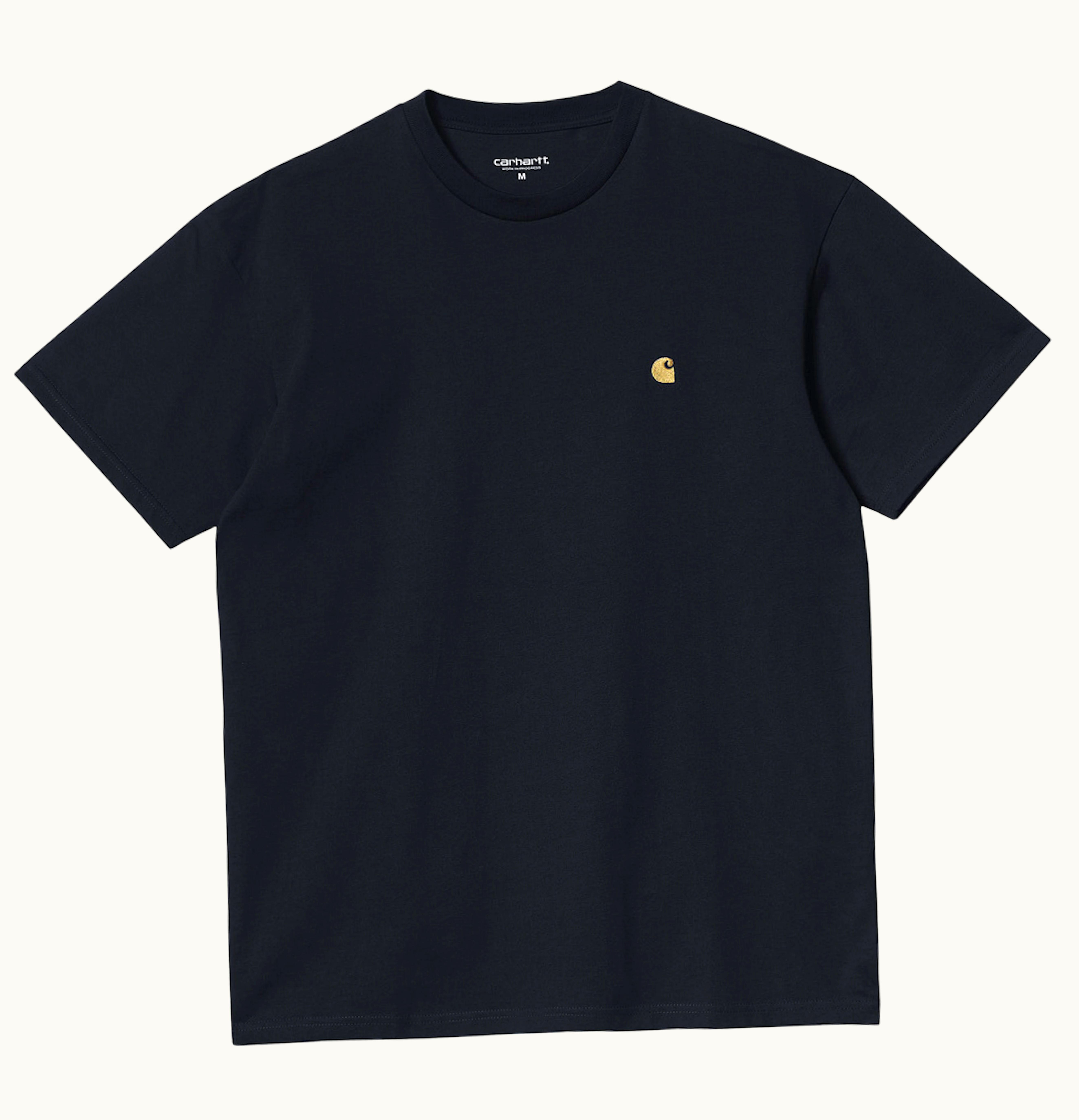 Carhartt WIP Carhartt WIP S S Chase T Shirt Dark Navy Gold