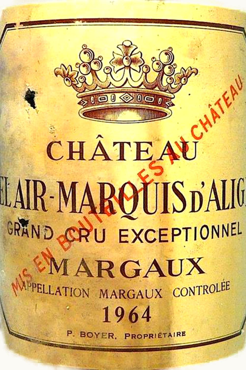 Château Bel Air-Marquis d'Aligre Château Bel Air-Marquis d'Aligre Margaux, 1963