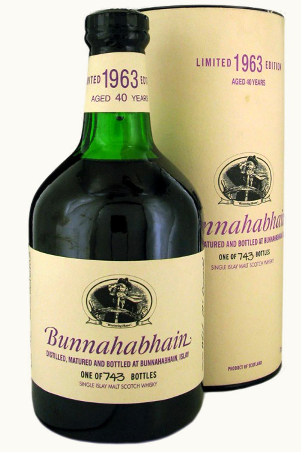 Bunnahabhain Bunnahabhain Limited Edition Forty Year Old Single Malt Scotch Whisky, 1963