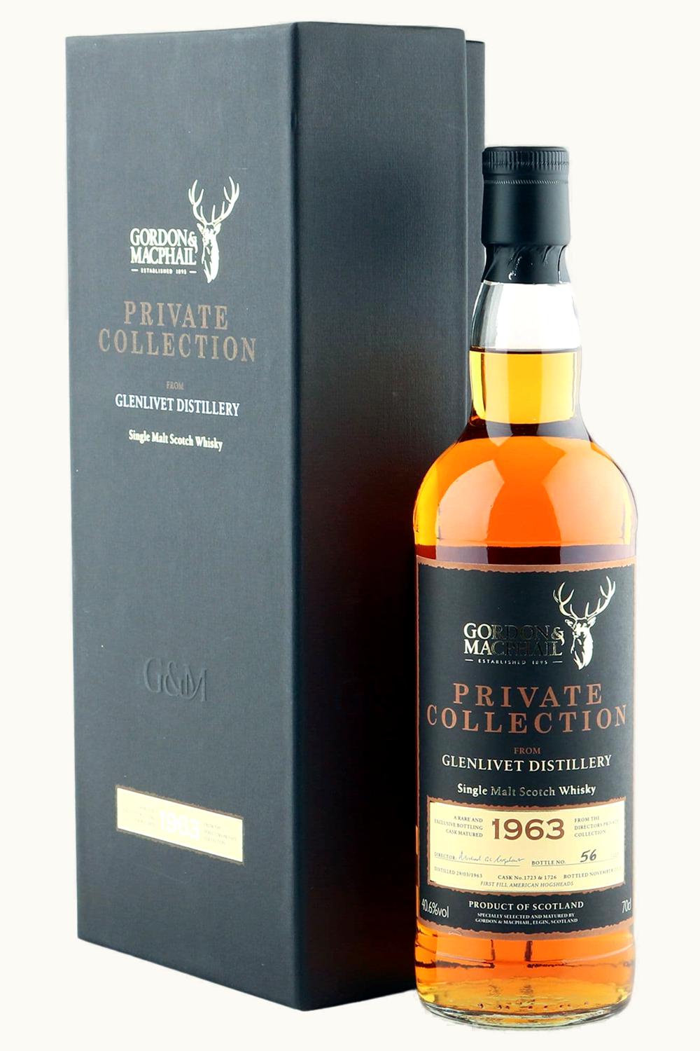 Gordon & MacPhail Gordon & MacPhail Private Collection Glenlivet Distillery Single Malt Scotch Whisky, 1963