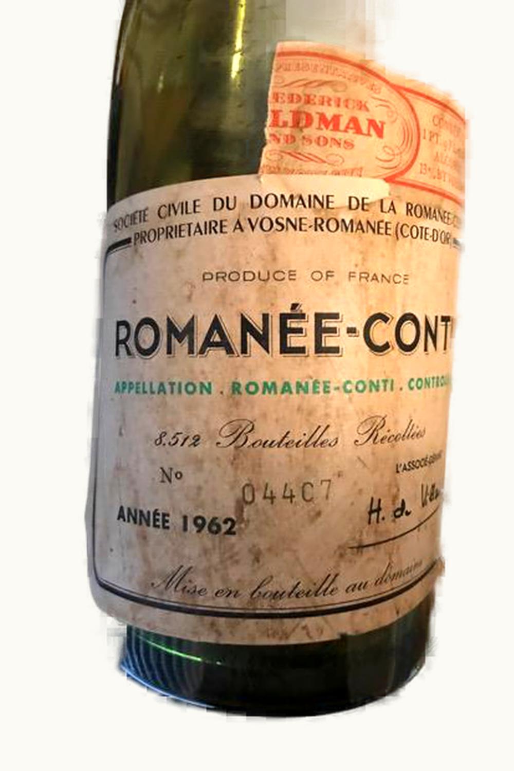 Domaine de la Romanée-Conti Domaine de la Romanée-Conti Tâche Grand Cru Monopole Côte de Nuits, 1962 UZ0715079