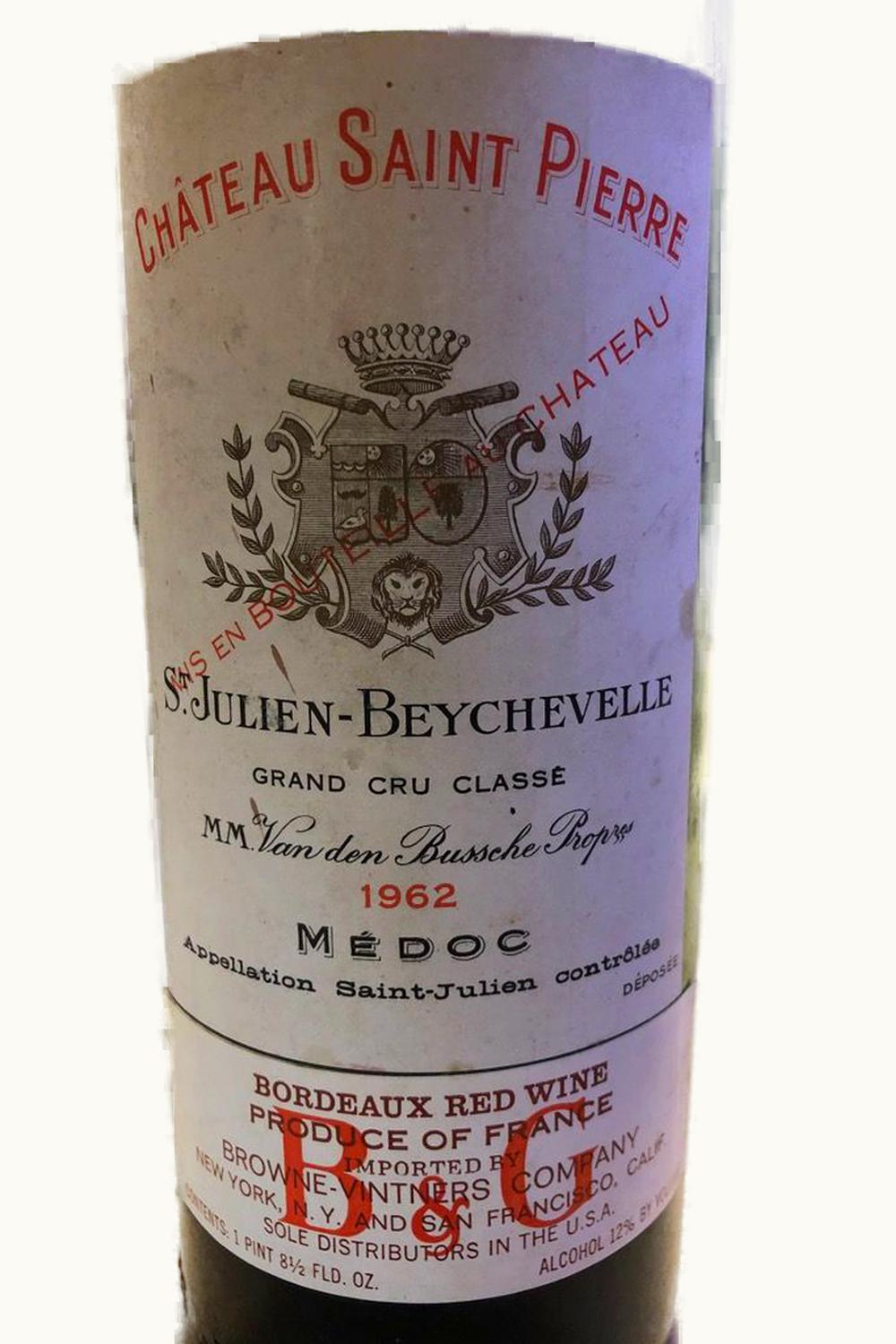 Château Saint-Pierre Château Saint-Pierre St. Julien, 1962