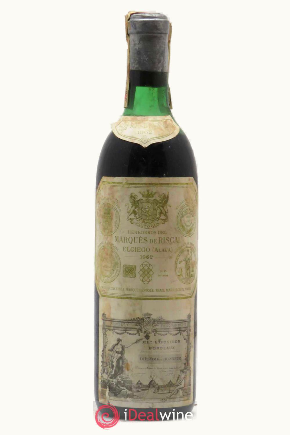 Marqués de Riscal Marqués de Riscal Reserva D.O.Ca. Rioja Alavesa, 1962