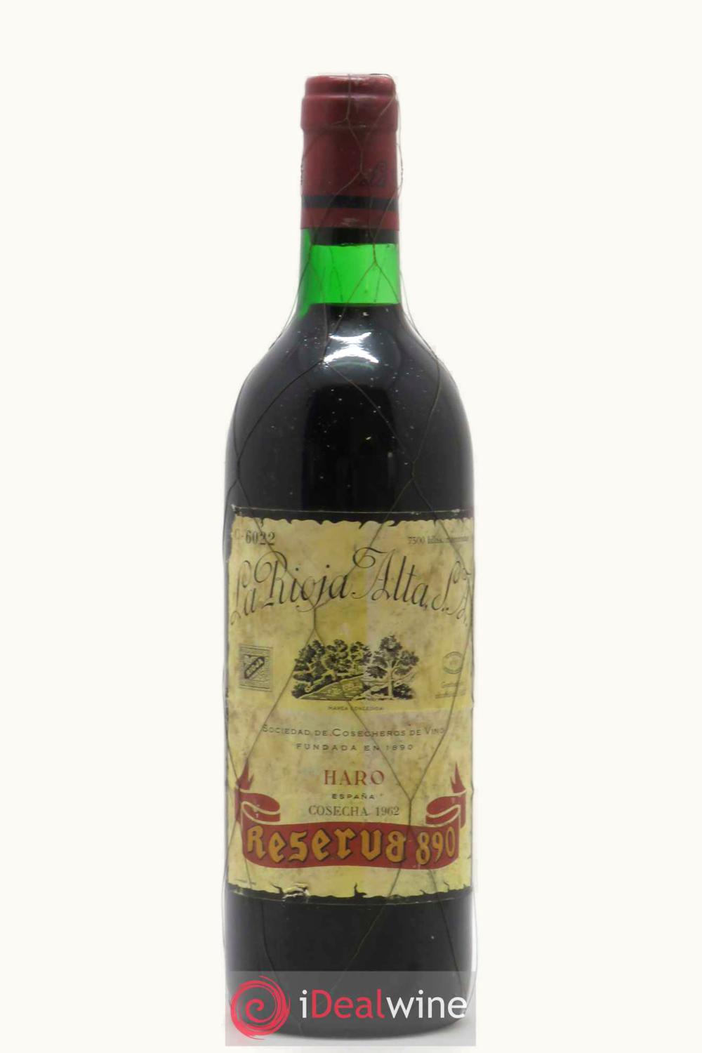La Rioja Alta Gran Reserva 890 D.O.Ca. Rioja Alta, 1962
