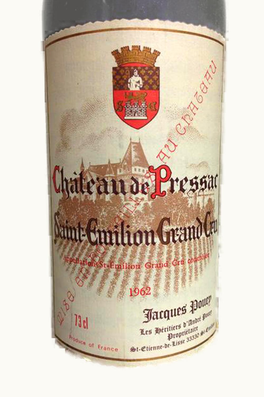 De Pressac De Pressac St. Émilion Grand Cru, 1962