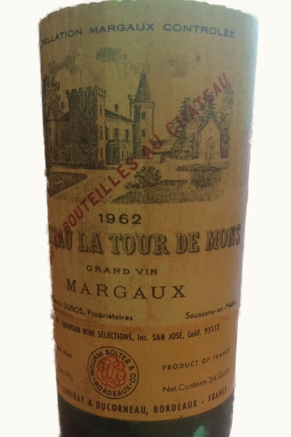 La Tour de Mons La Tour de Mons Margaux, 1962