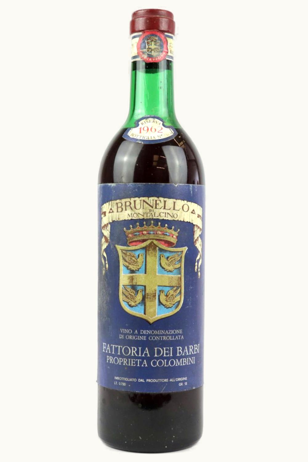 Fattoria dei Barbi Riserva DOCG Brunello di Montalcino, 1962