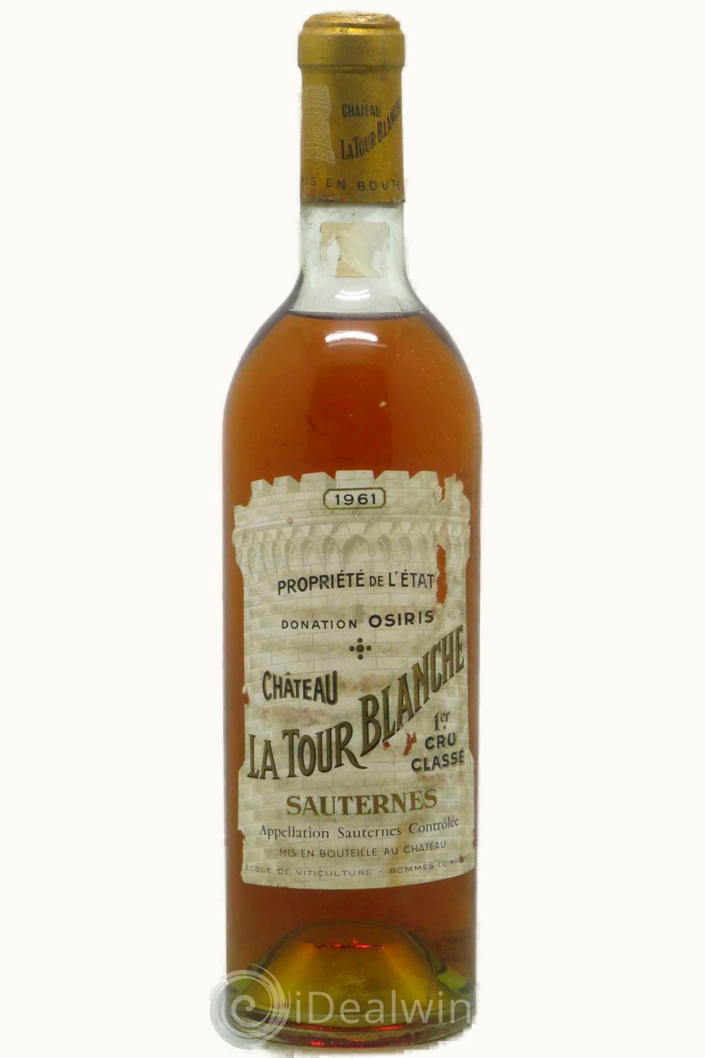 Château La Tour Blanche Château La Tour Blanche Sauternes, Bordeaux, 1961
