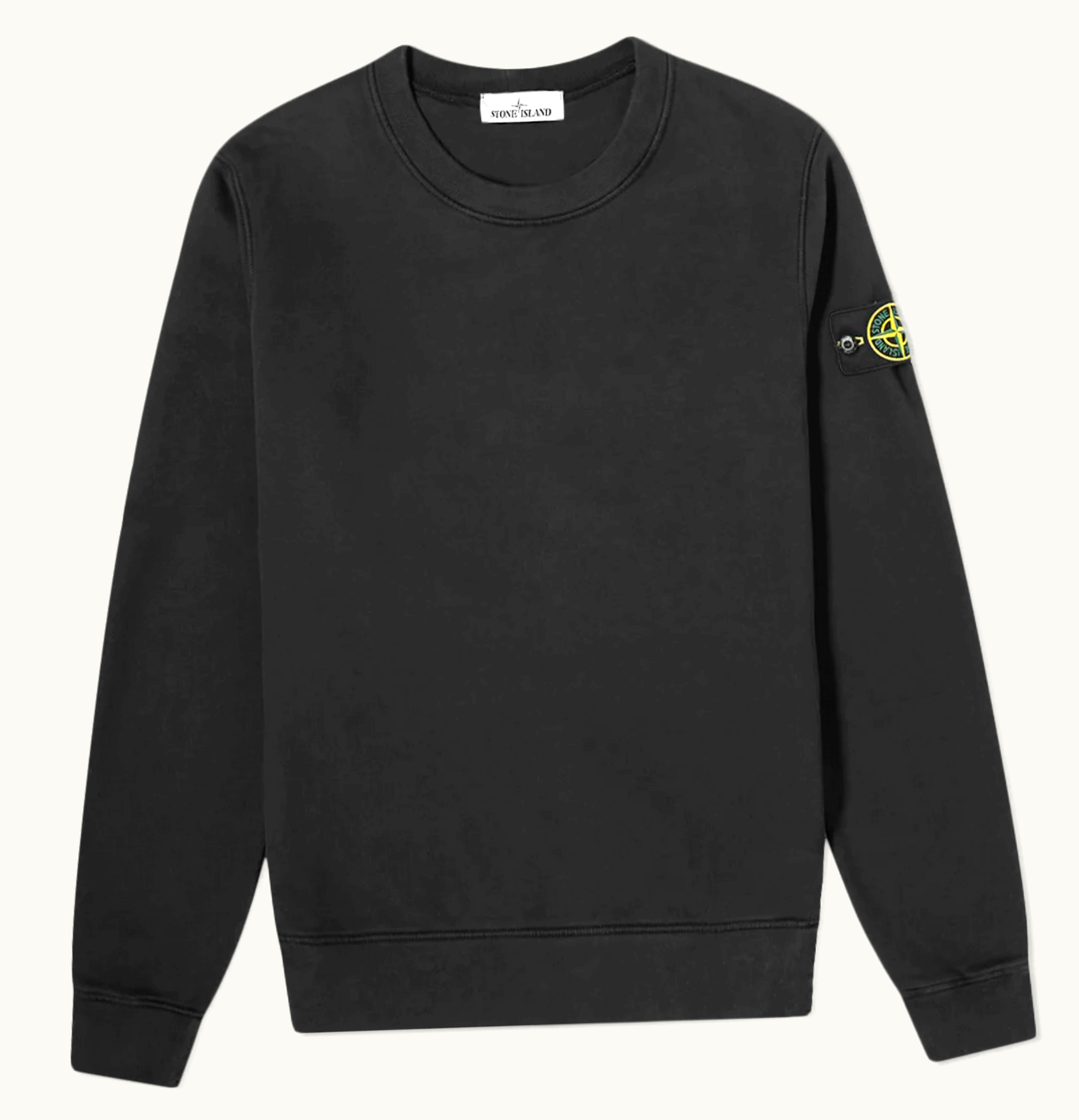 Stone Island Stone Island Dyed Crewneck Sweatshirt Black