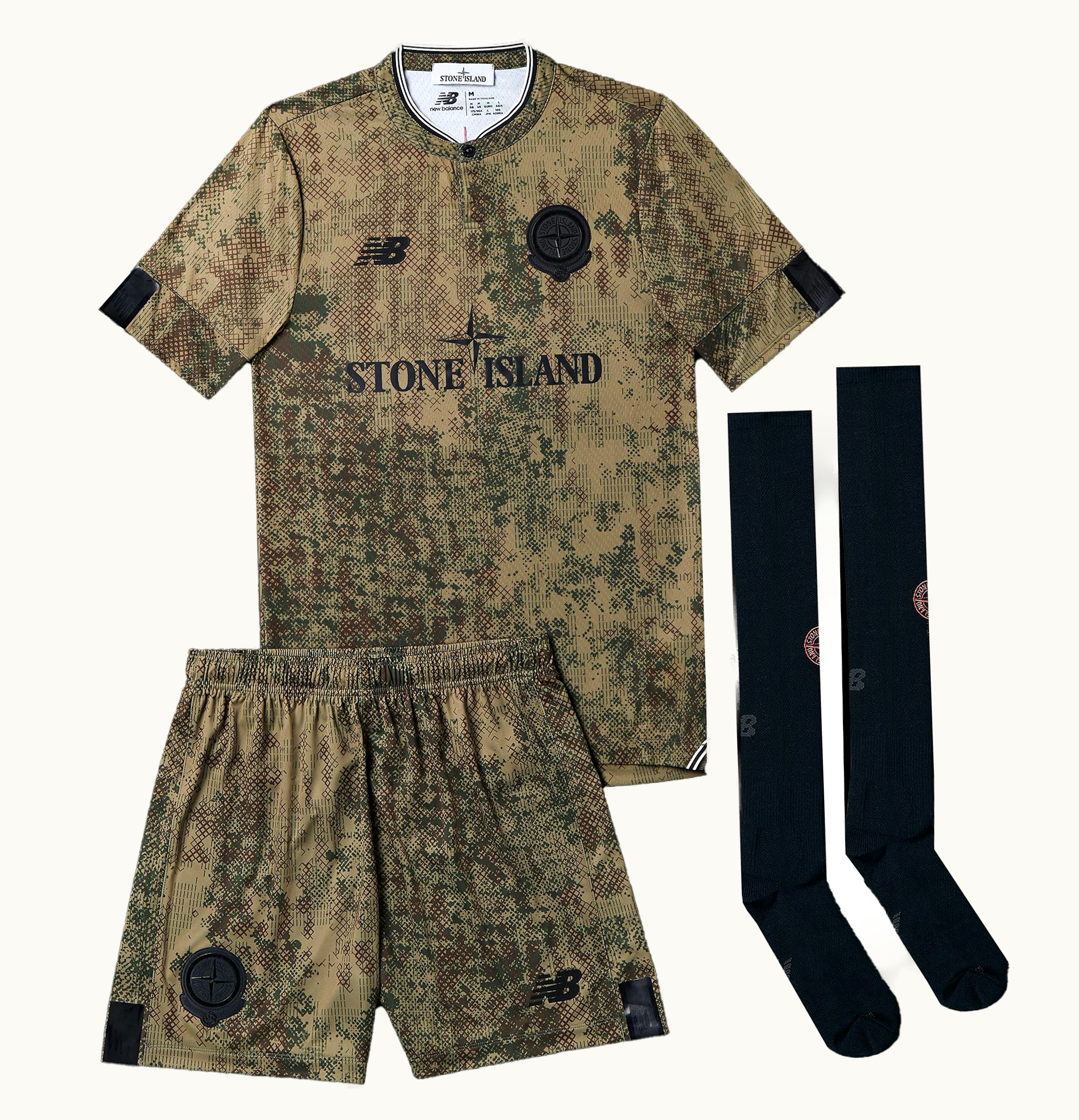 Stone Island Stone Island x New Balance M01NA In Motion Archival Football Kit Camouflage