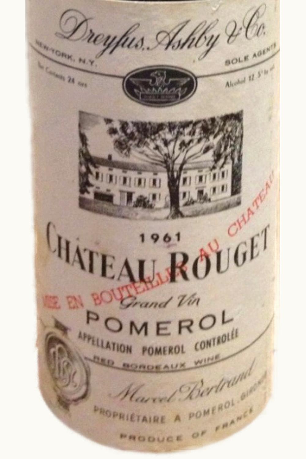 Château Rouget Rouget Pomerol, Bordeaux, 1959