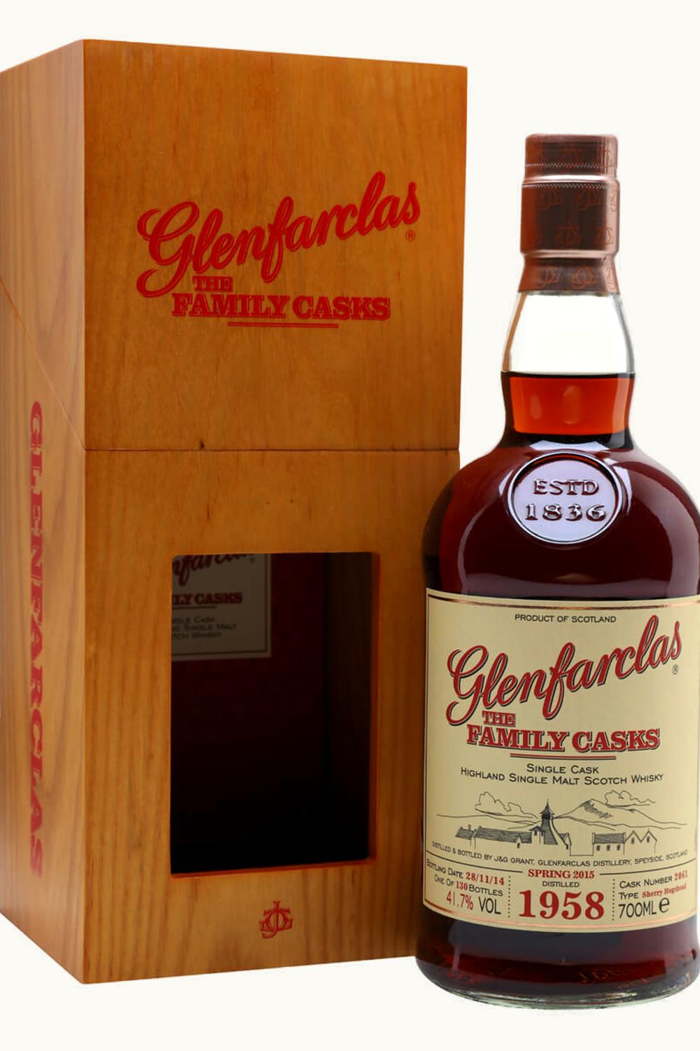 Glenfarclas Glenfarclas The Family Casks Single Vintage Malt Scotch Whisky, Speyside, Scotland, 1958