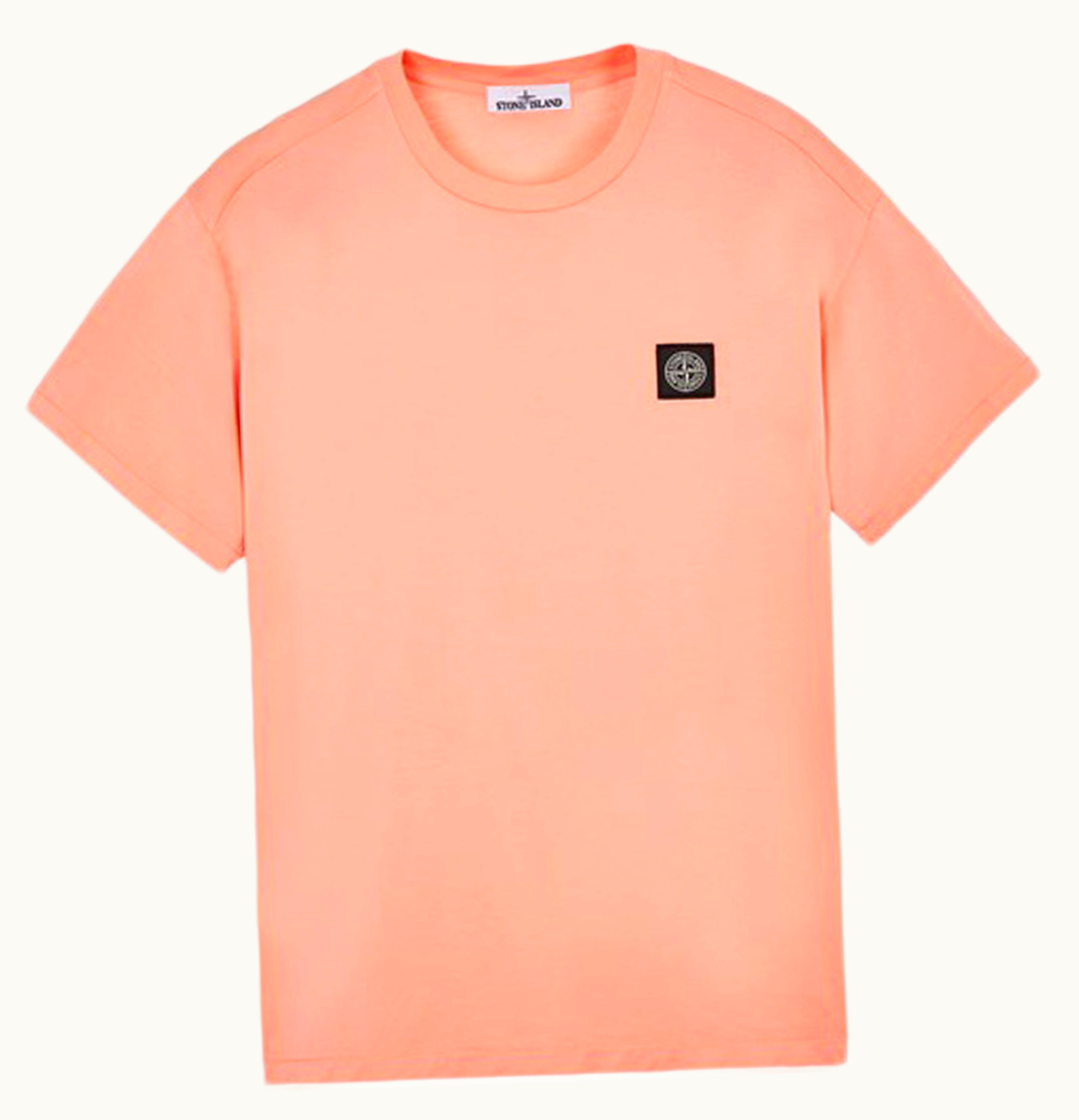 Stone Island Stone Island 24113 60 2 Cotton Jersey Garment Dyed T Shirt Peach