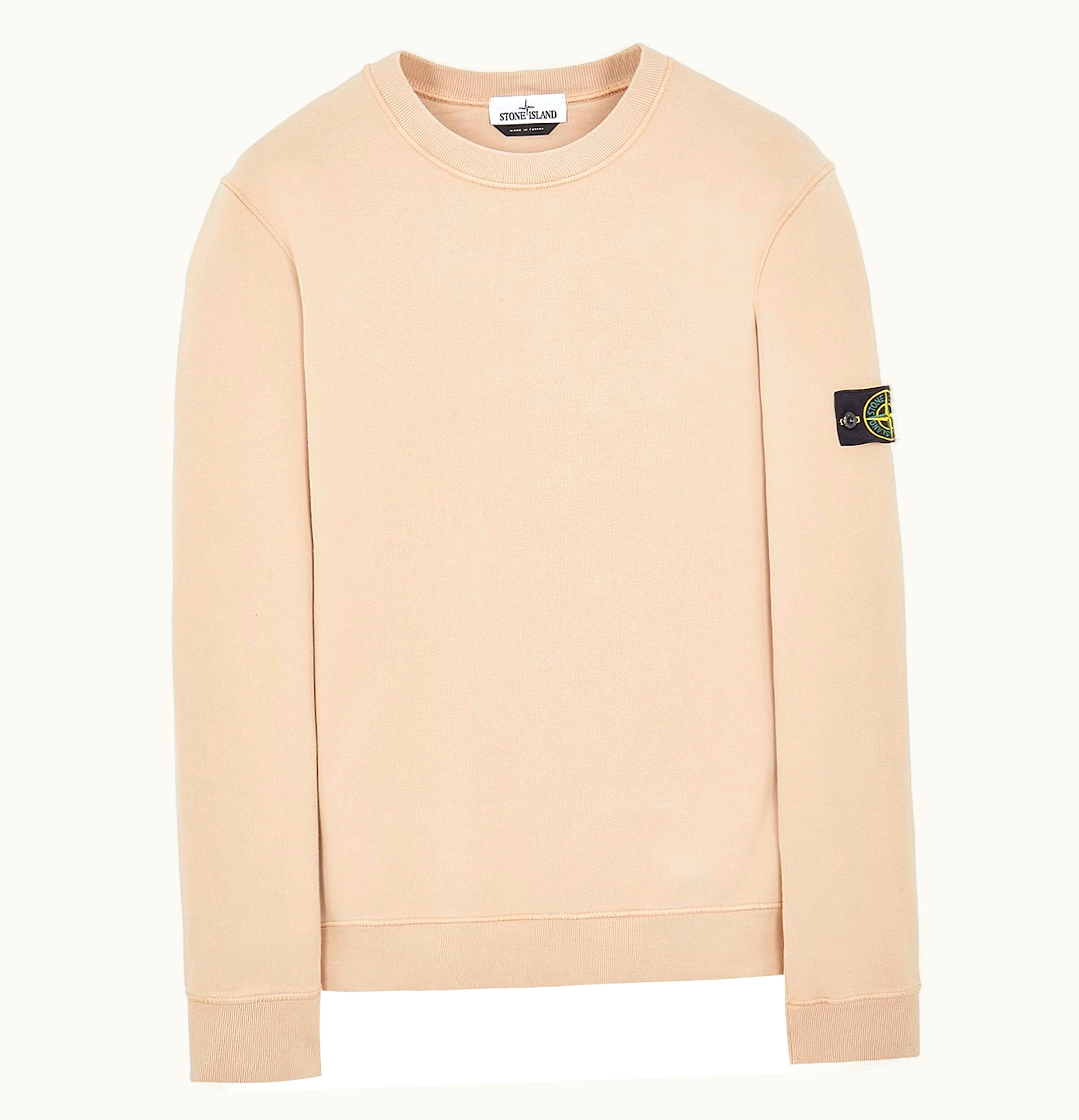 Stone Island Stone Island 63020 Brushed Cotton Fleece Crewneck Antique Rose