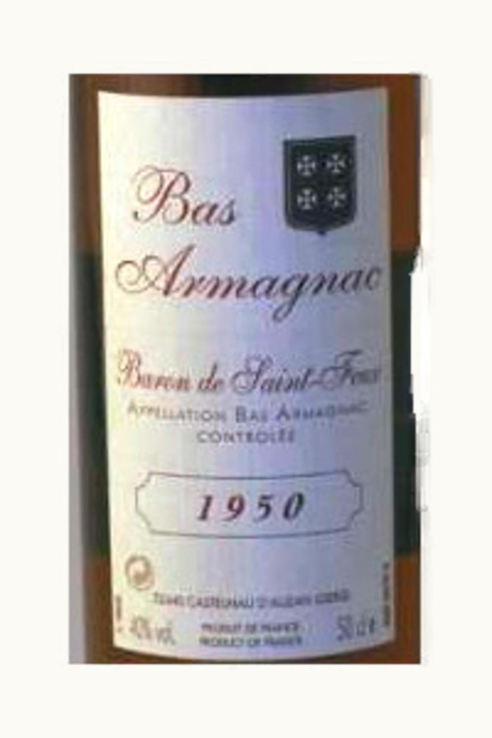 Baron de St. Feux Baron de St. Feux Vintage Bas Armagnac, France, 1956