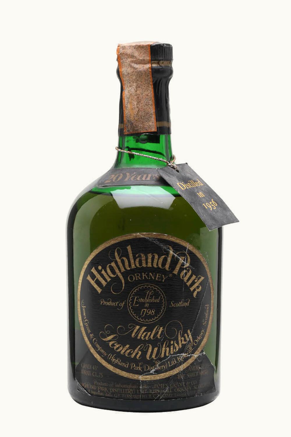 Highlands Park Highlands Park Twenty Year Old Single Malt Scotch Whisky, Orkney Island, Scotland, 1956