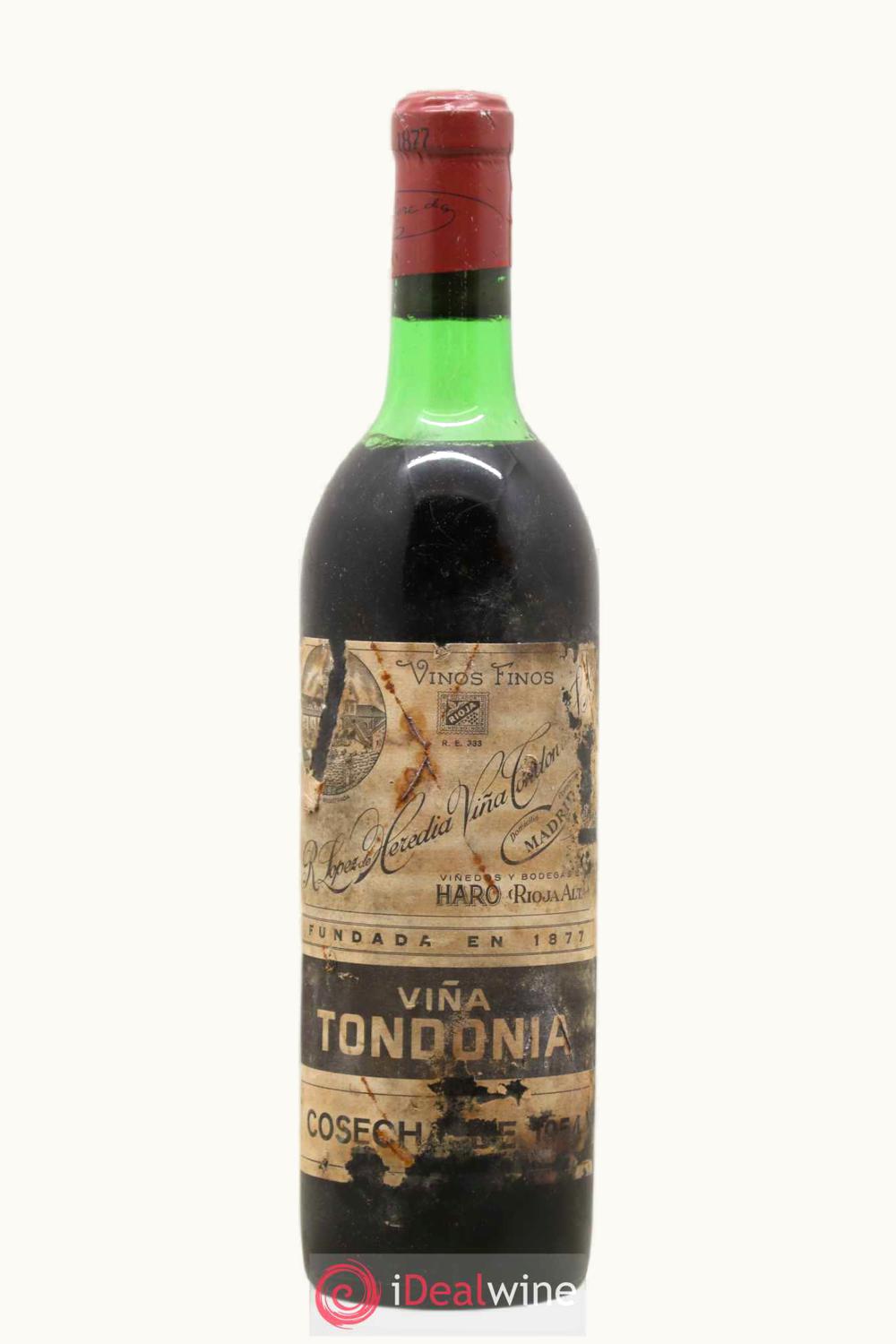 R. López de Heredia R. López de Heredia Viña Tondonia Bosconia Reserva DOCa Rioja Alta, Spain, 1954 UZ0716463