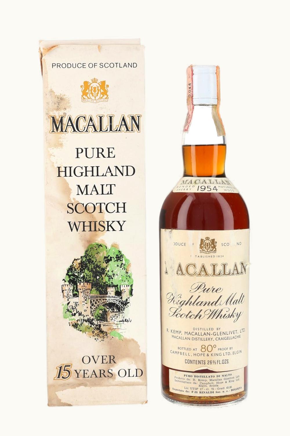 The Macallan The Macallan Vintage Pure Malt Scotch Whisky, Highlands, Scotland, 1954