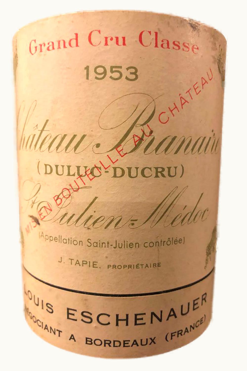 Château Branaire-Ducru Château Branaire-Ducru St. Julien, Médoc, Bordeaux, France, 1953