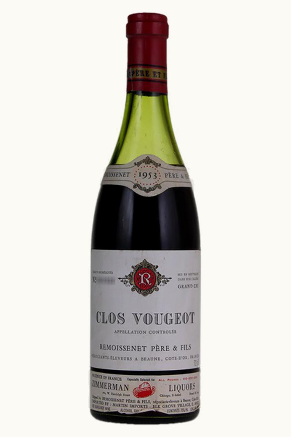 Remoissenet Père & Fils Remoissenet Père & Fils Grand Cru Clos de Vougeot, Côte de Nuits, Burgundy, France, 1953