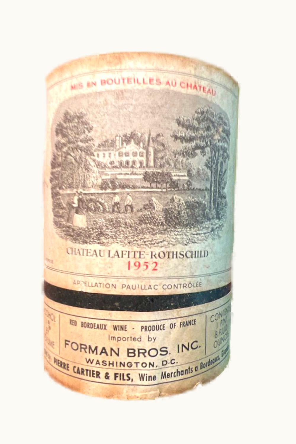 Château Lafite Rothschild Pauillac, Médoc, Bordeaux, France, 1952