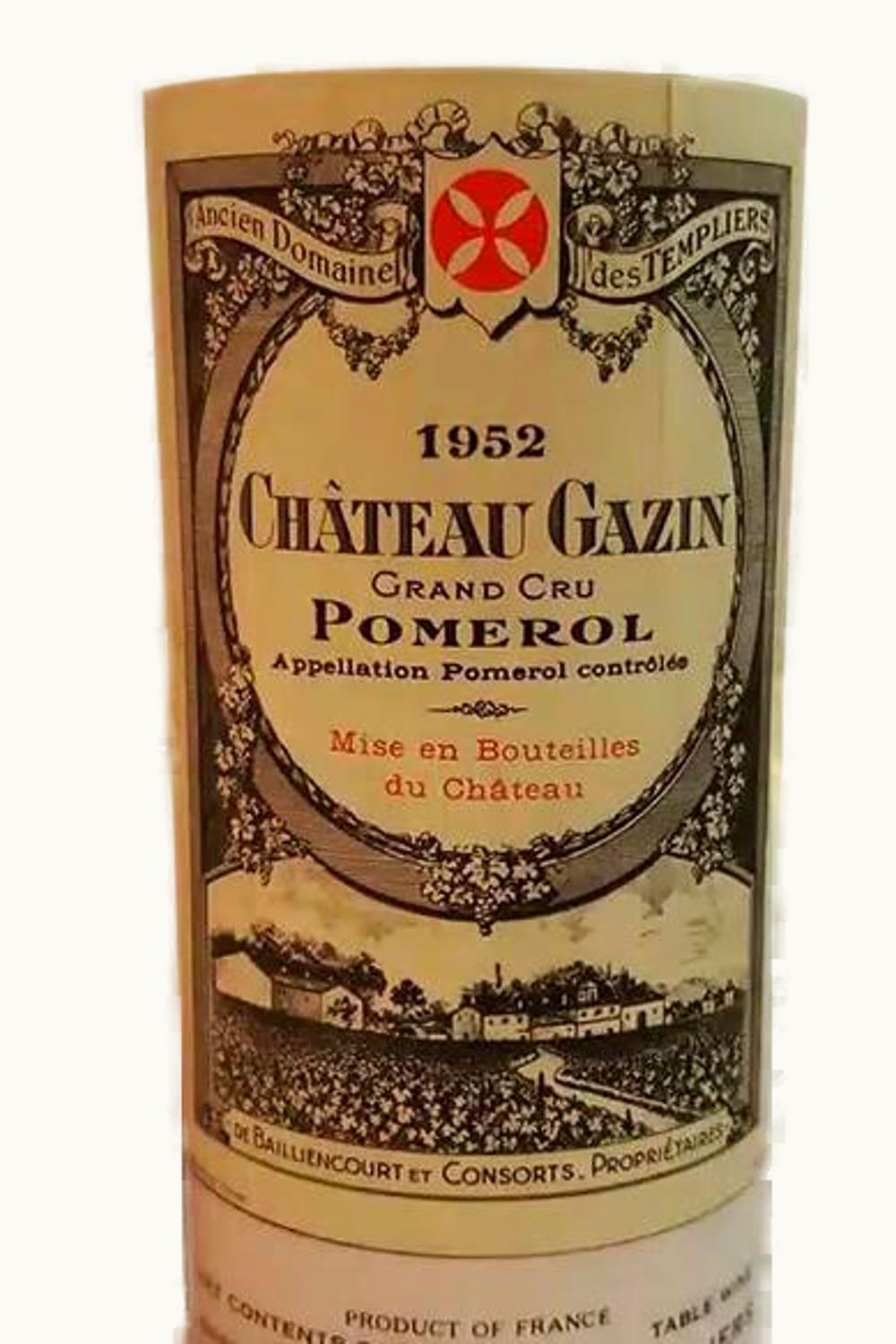 Château Gazin Gazin Pomerol, Bordeaux, France, 1952