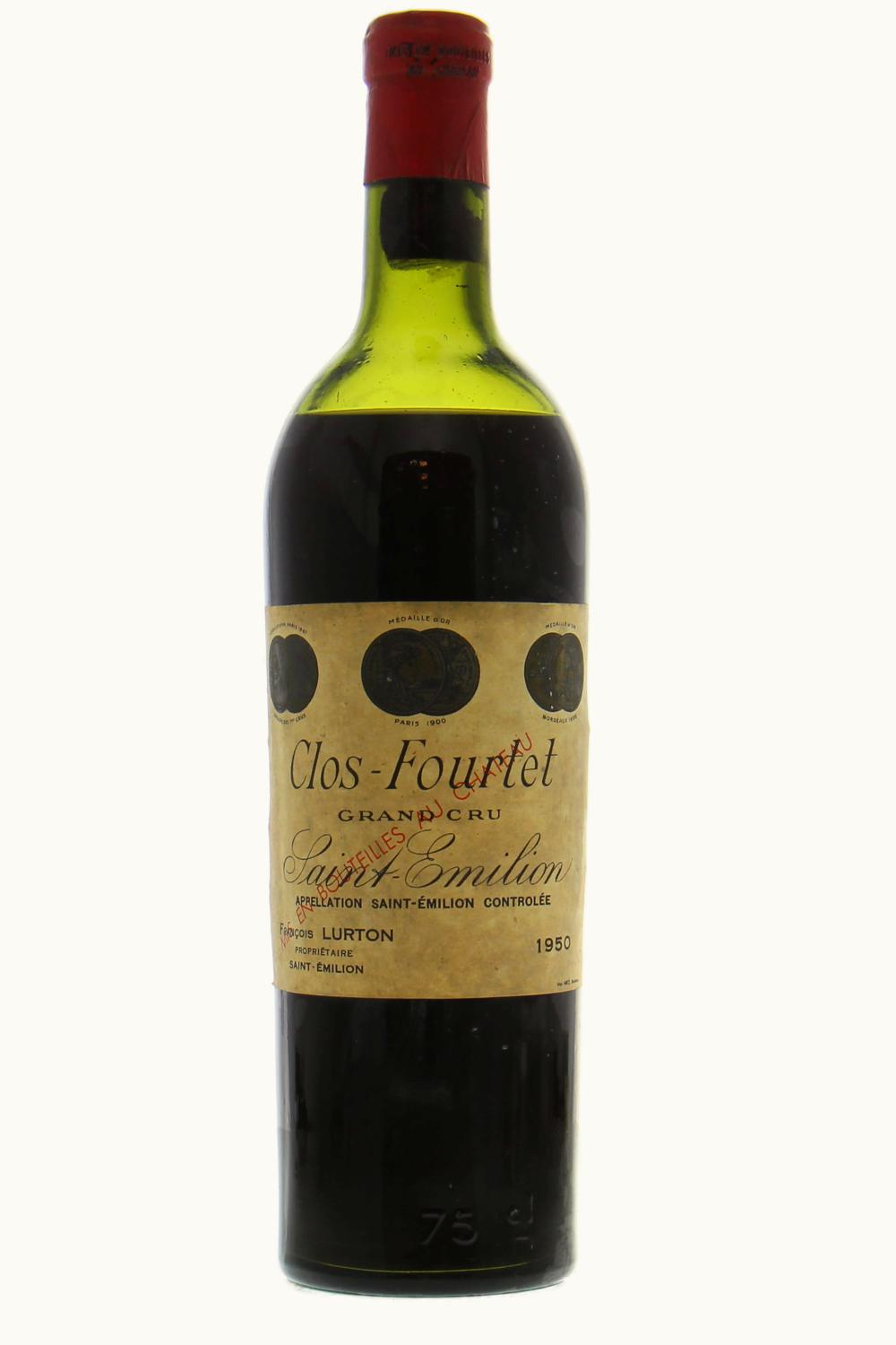 Château Clos Fourtet Clos Fourtet St. Émilion Grand Cru, Bordeaux, France, 1950