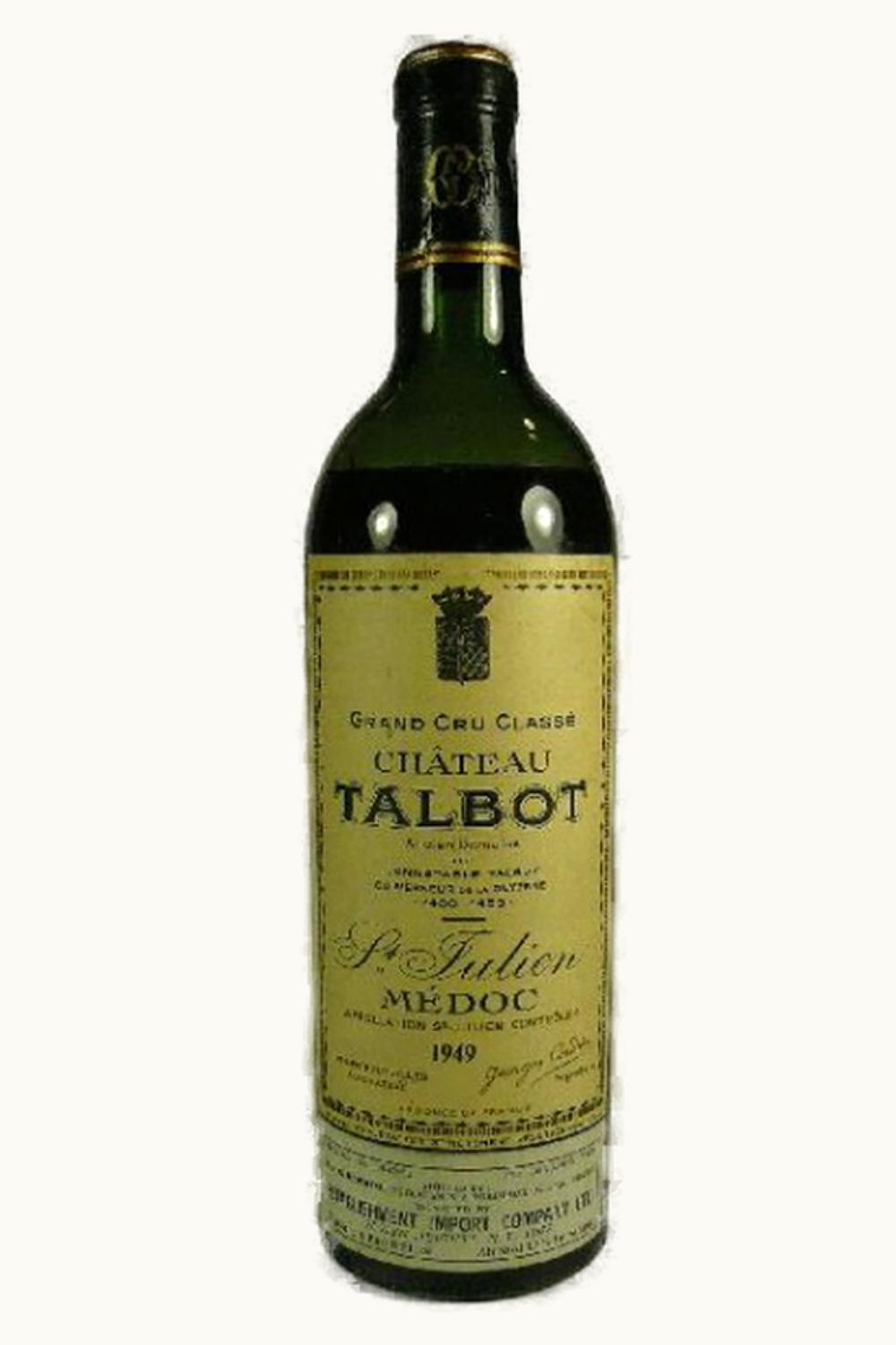 Chateau Talbot Chateau Talbot St. Julien, Médoc, Bordeaux, France, 1949