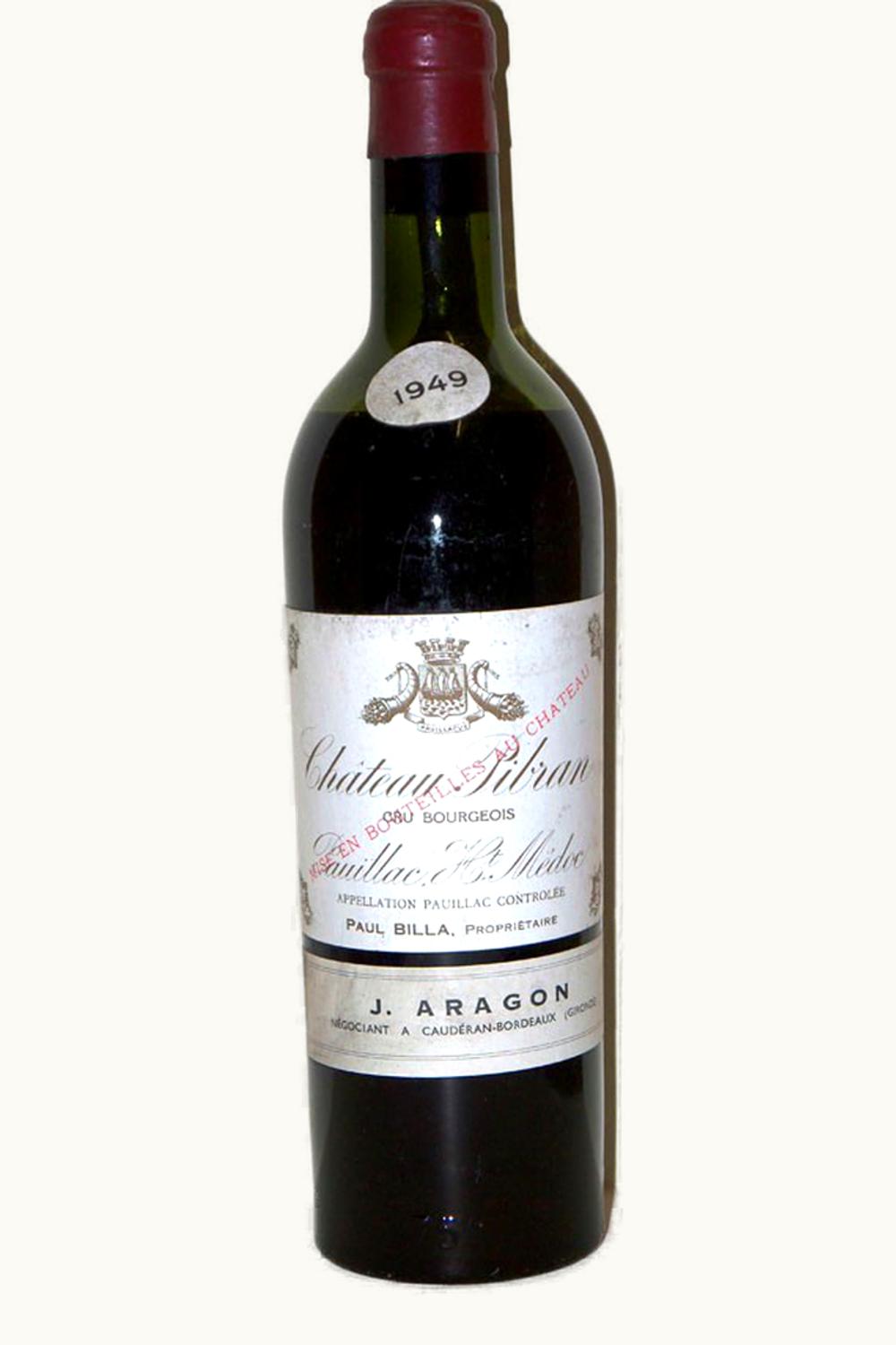 Château Pibran Château Pibran Pauillac Médoc Bordeaux, 1949