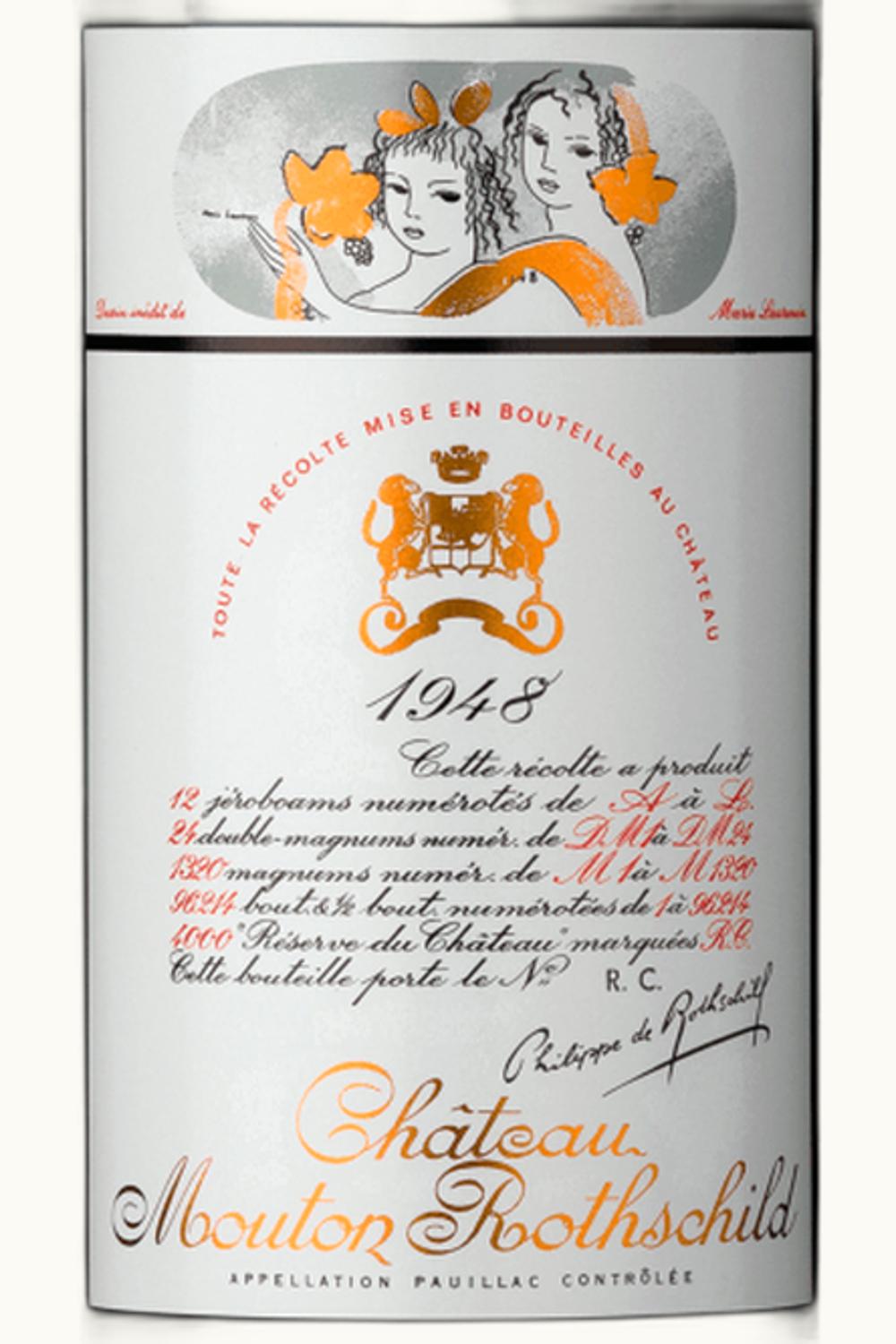 Château Mouton Rothschild Pauillac Médoc Bordeaux, 1948