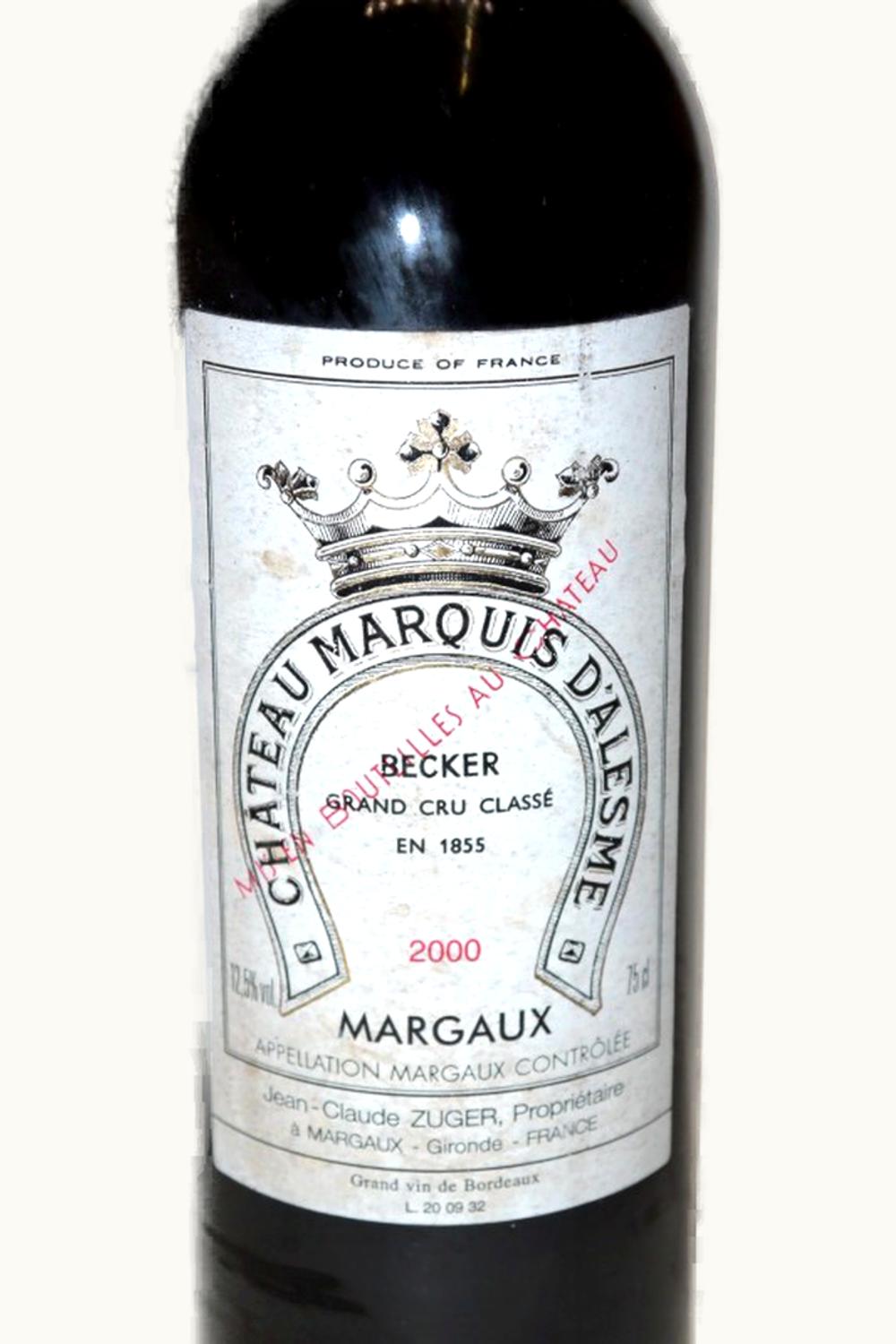 Château Marquis d'Alesme Becker Château Marquis d'Alesme Becker Margaux, 1947