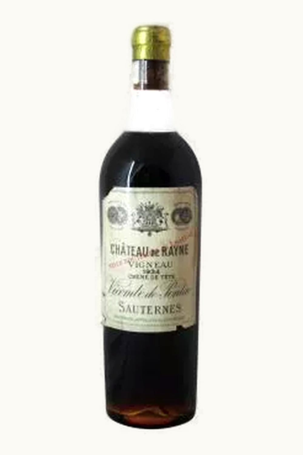 Château de Rayne Vigneau Crème de Tête Sauternes Bordeaux, 1942