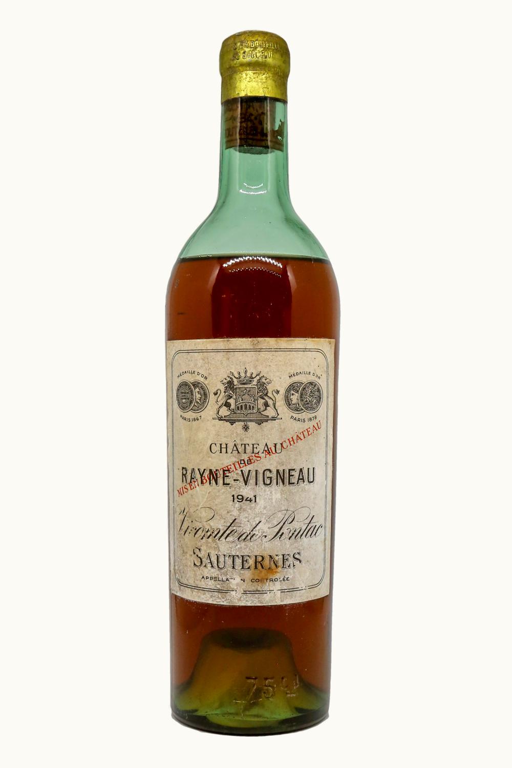 Château de Rayne Vigneau Château de Rayne Vigneau Sauternes Bordeaux, 1941