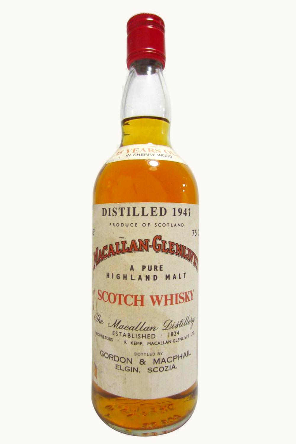 Gordon & MacPhail Macallan Glenlivet 35 Year Old Pure Malt Scotch Whisky, 1941