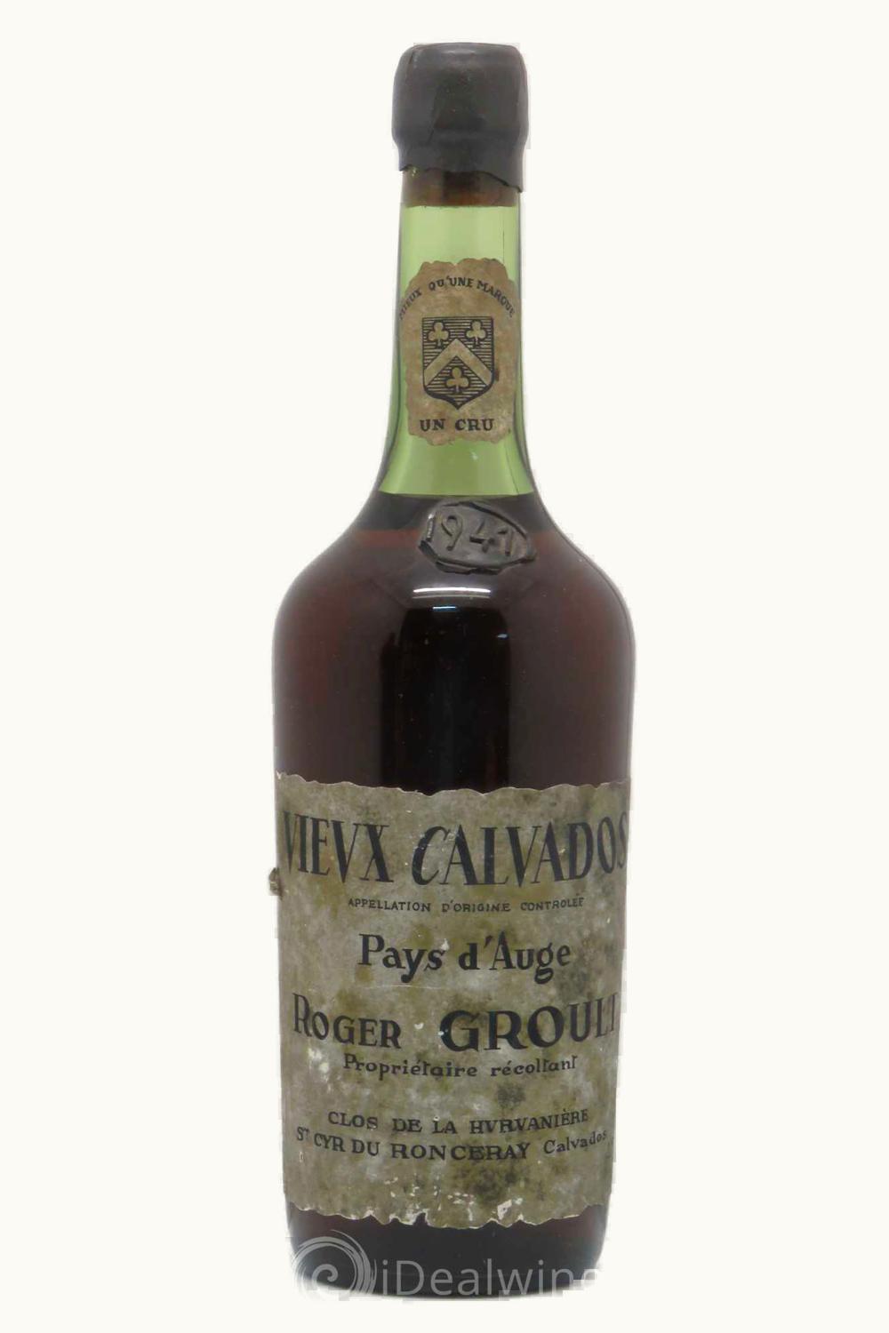 Roger Groult Roger Groult Millésime Vieux Calvados Pays d'Auge Normandy, 1941