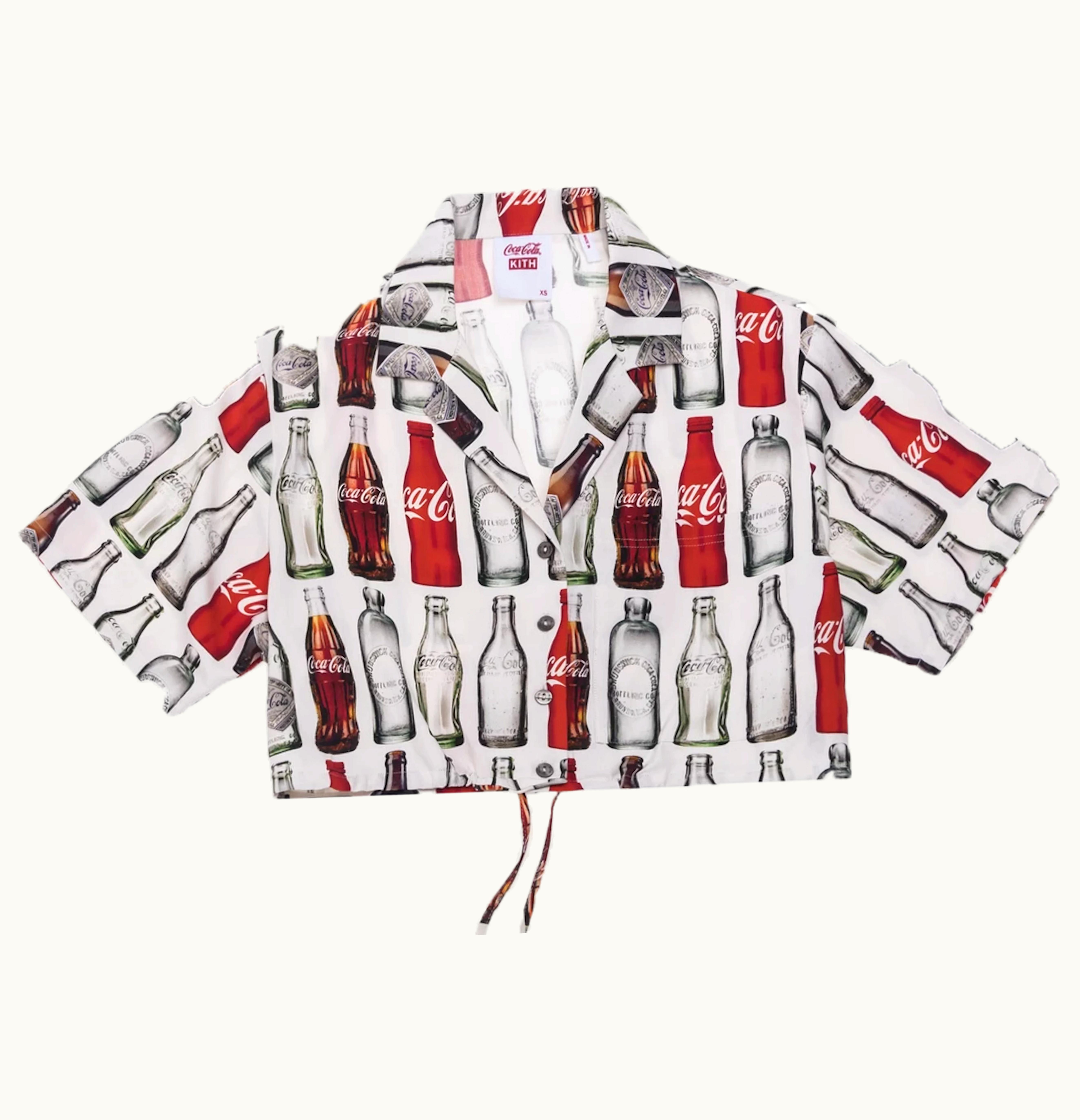 Kith Kith Women x Coca Cola Hawaiian Cropped Shirt White