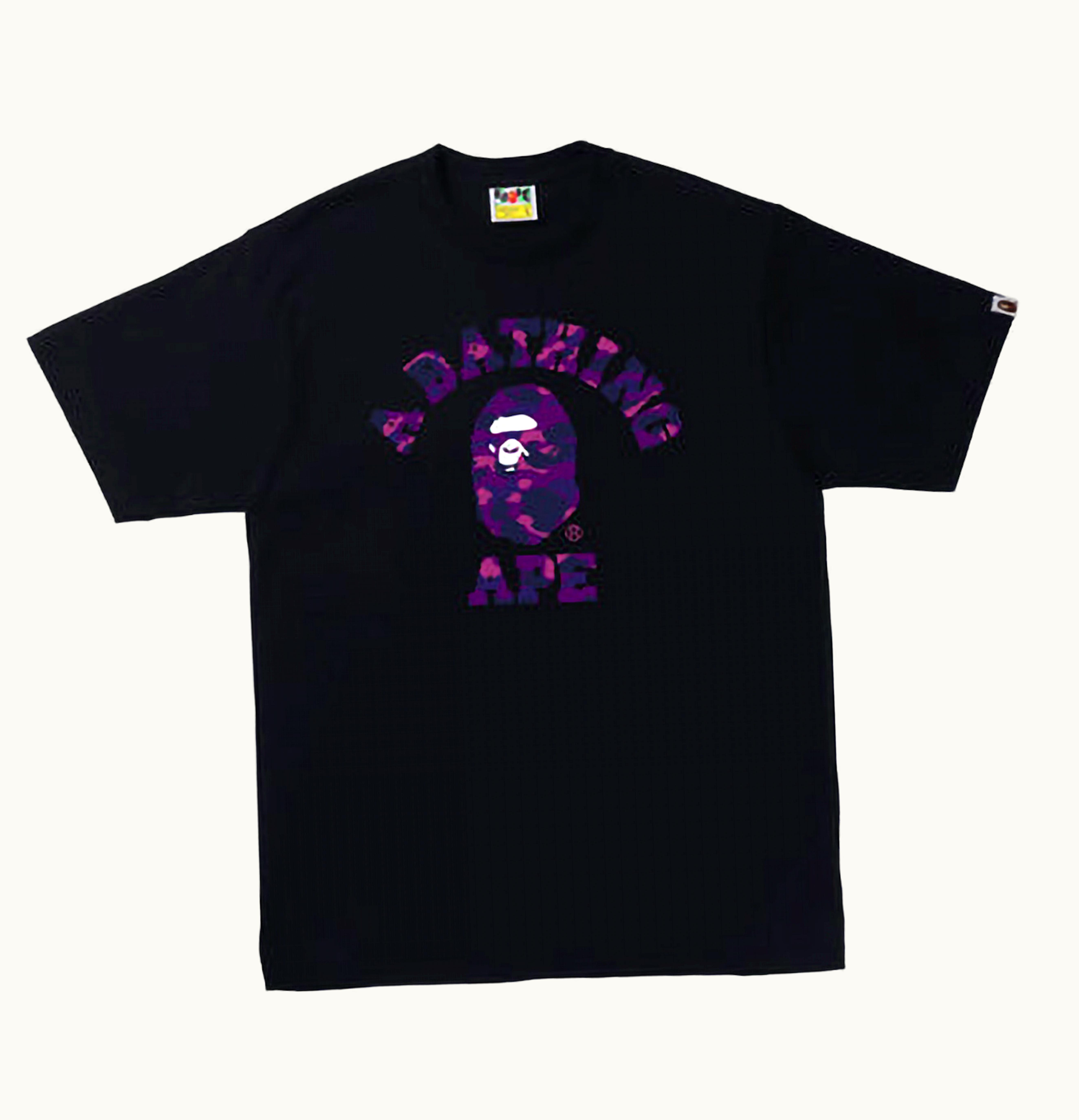 BAPE BAPE Color Camo College Tee Tee Black Purple