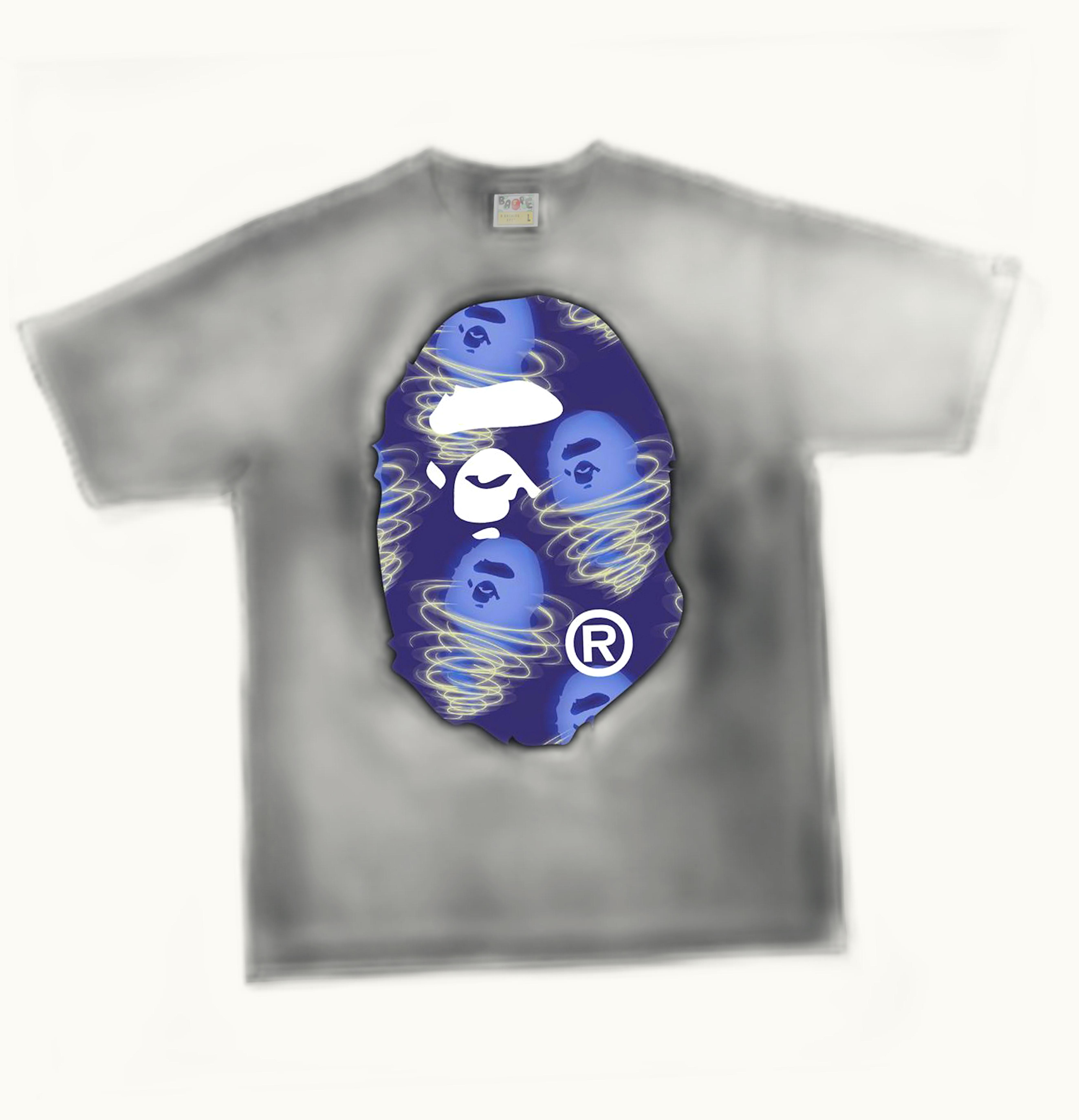 BAPE BAPE Storm Big Ape Head Tee Black Purple