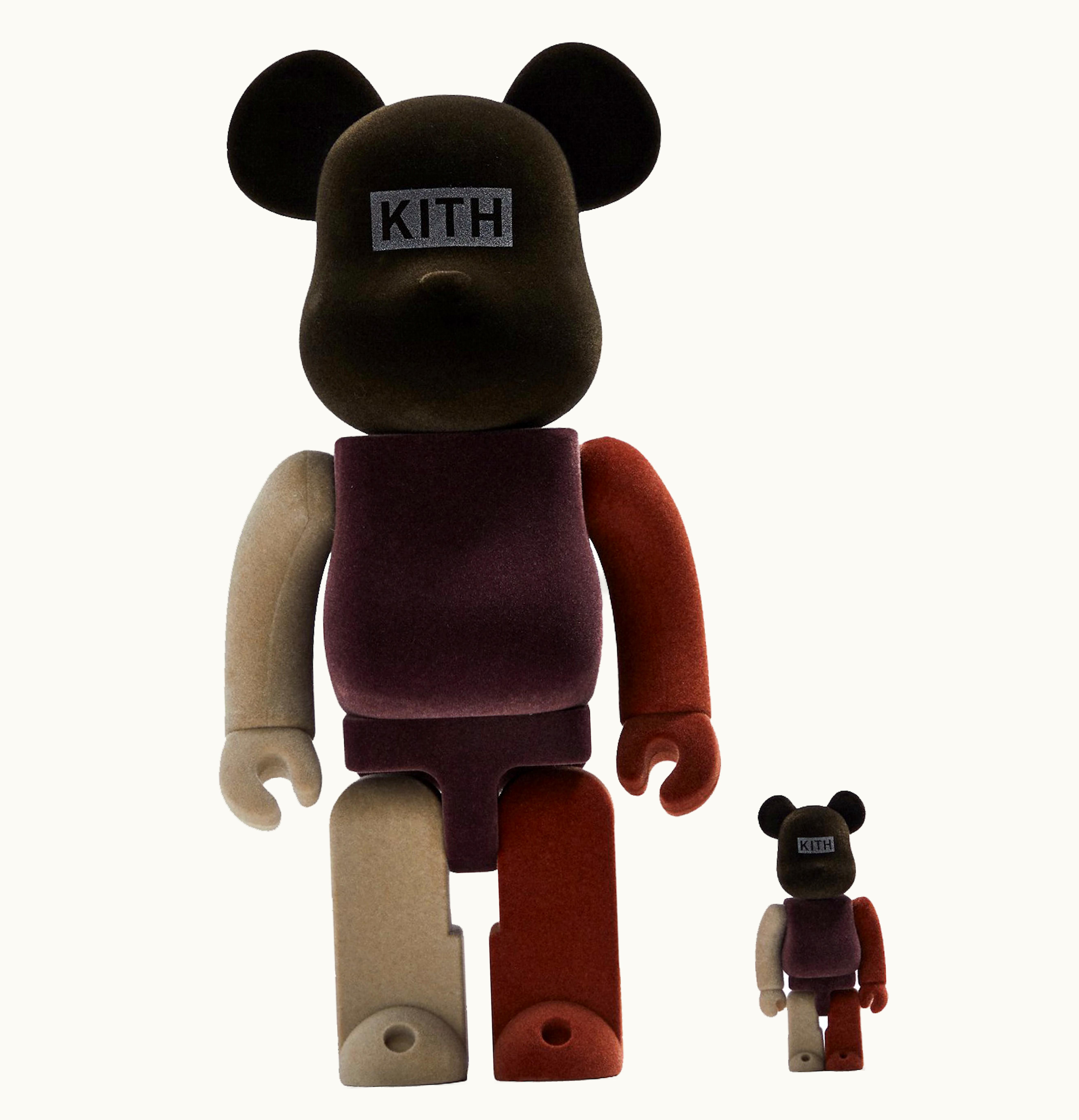 Bearbrick Kith x Bearbrick Monday Program Vol 3 100 400 Set Flocked