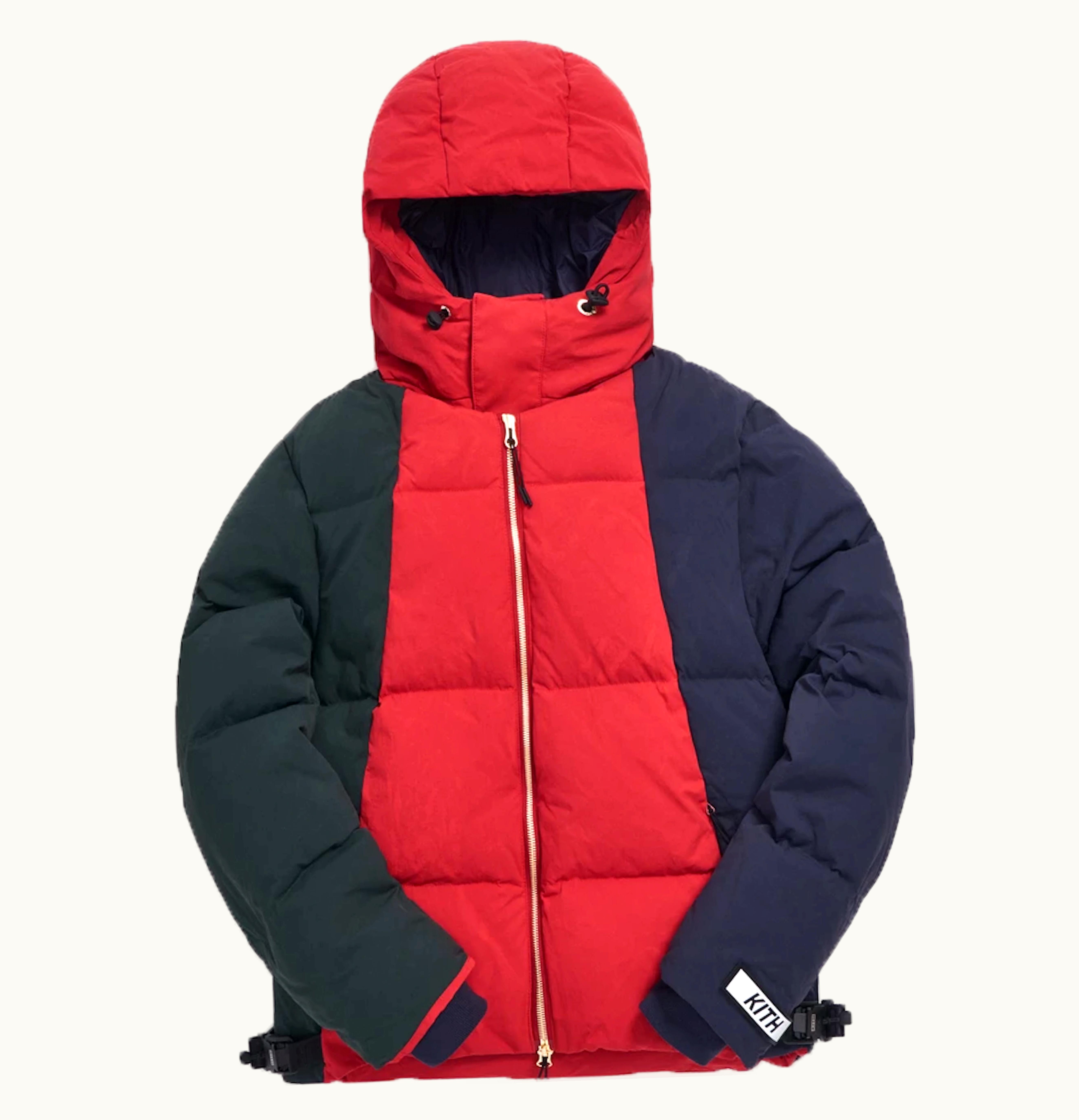 Kith Kith Colorblocked Puffer Jacket Scarlet Multi