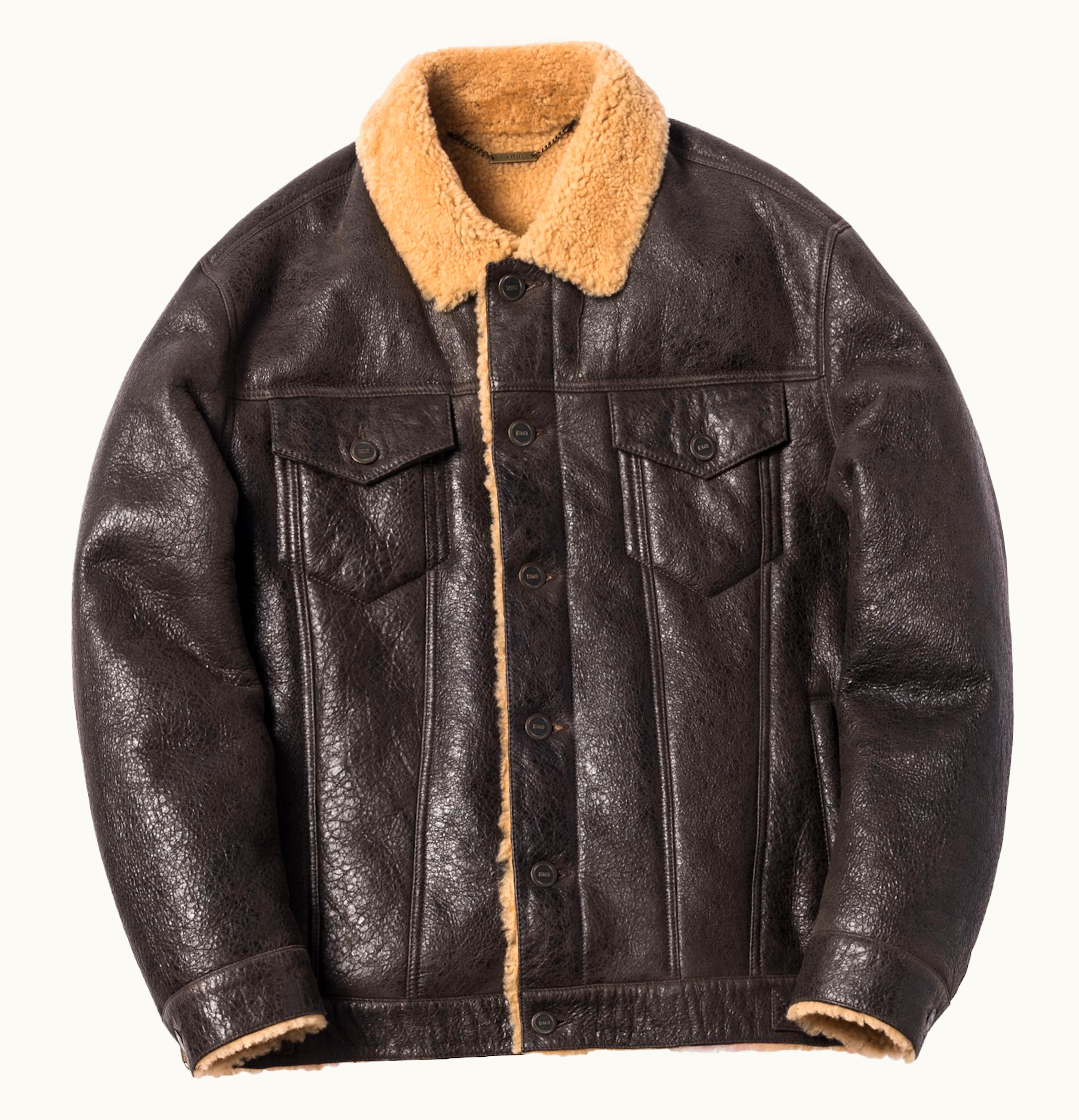 Kith Kith Amherst Shearling Trucker Jacket Dark Brown