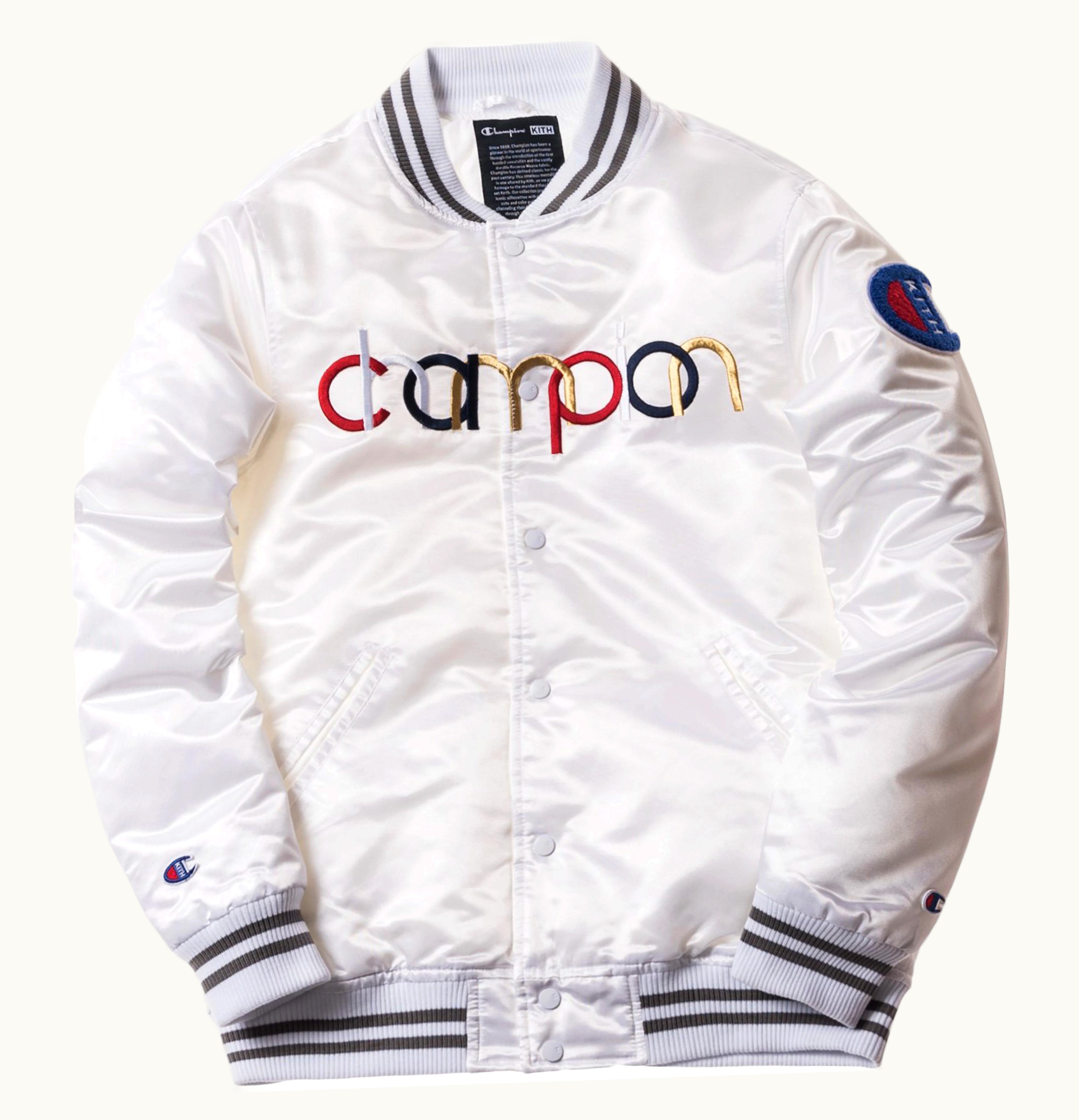 Kith Kith Champion Baseball Jacket White