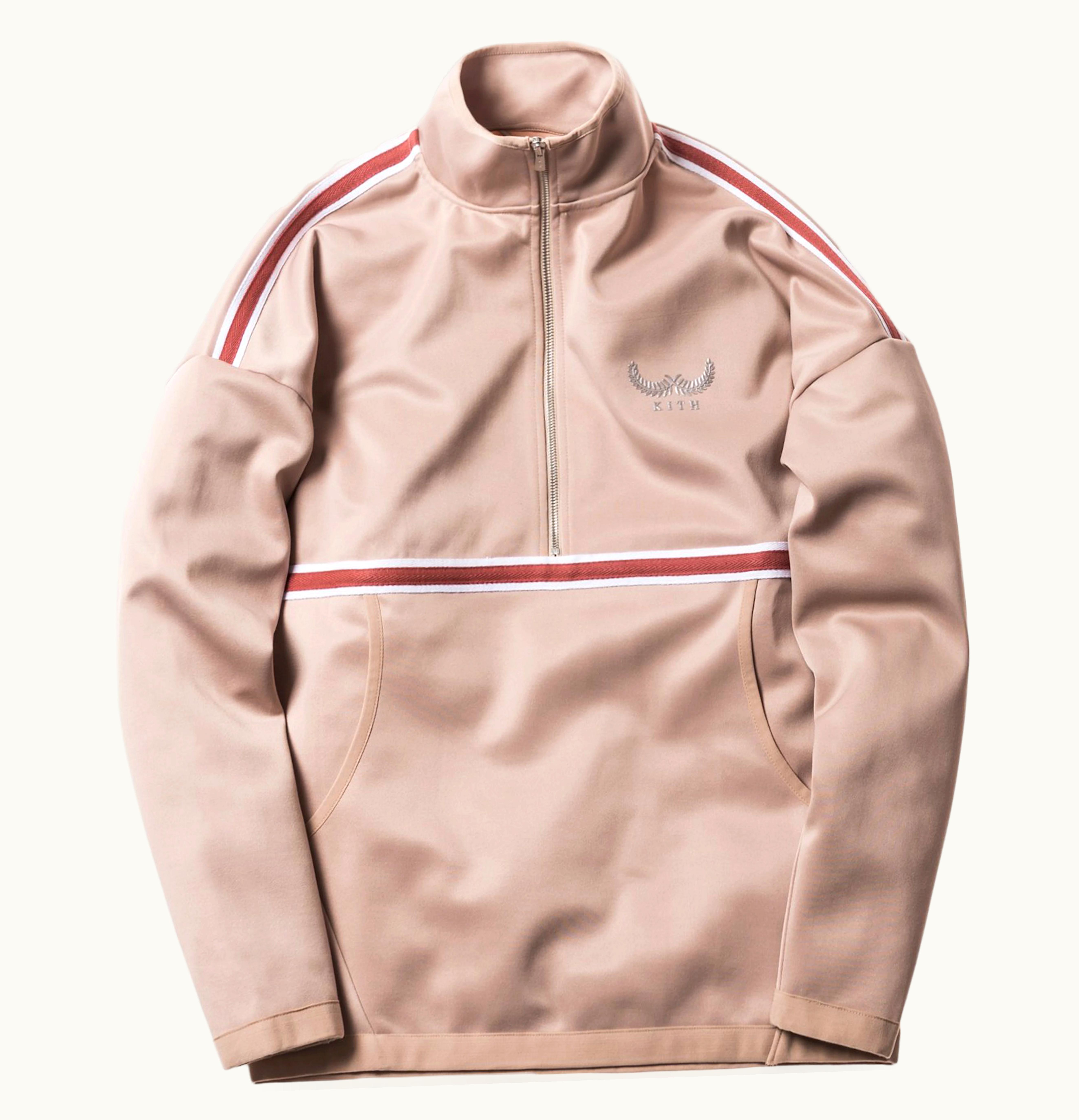 Kith Kith Half Zip Track Jacket Tan