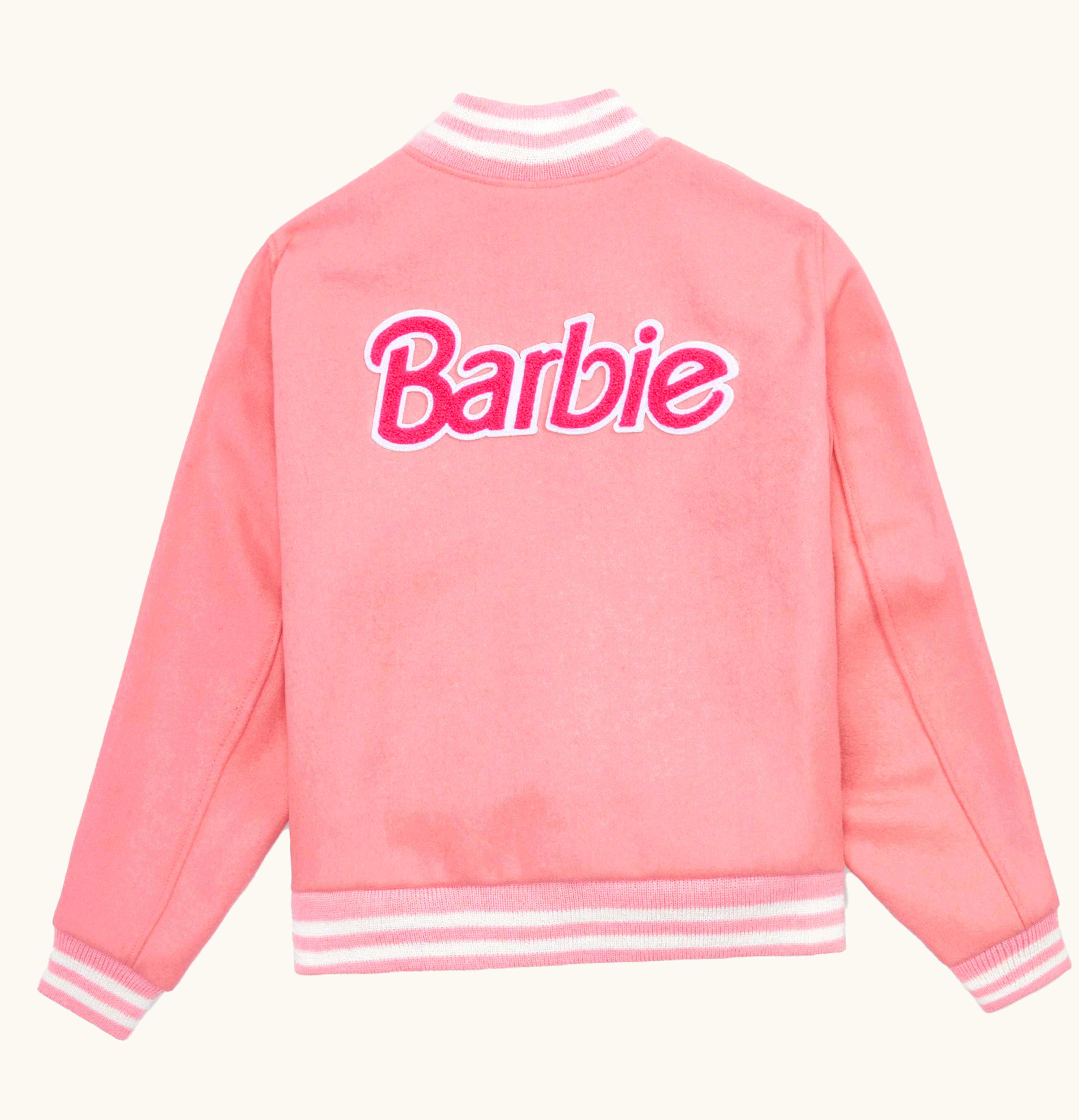 Kith Kith Kids Barbie for Golden Bear Varsity Jacket Pink