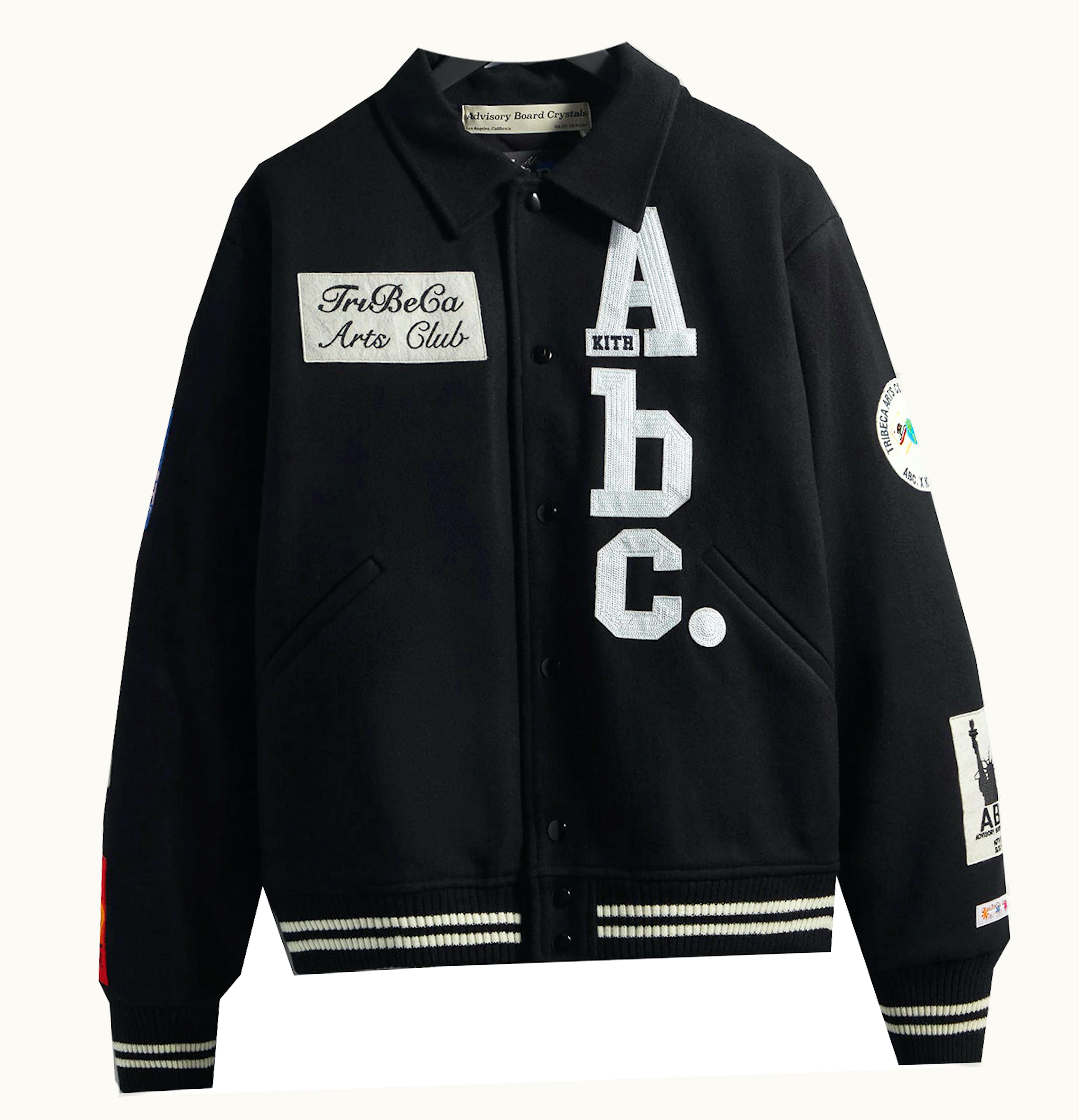 Kith Kith Advisory Board Crystals Tribeca Arts Club Varsity Jacket Anthracite Black