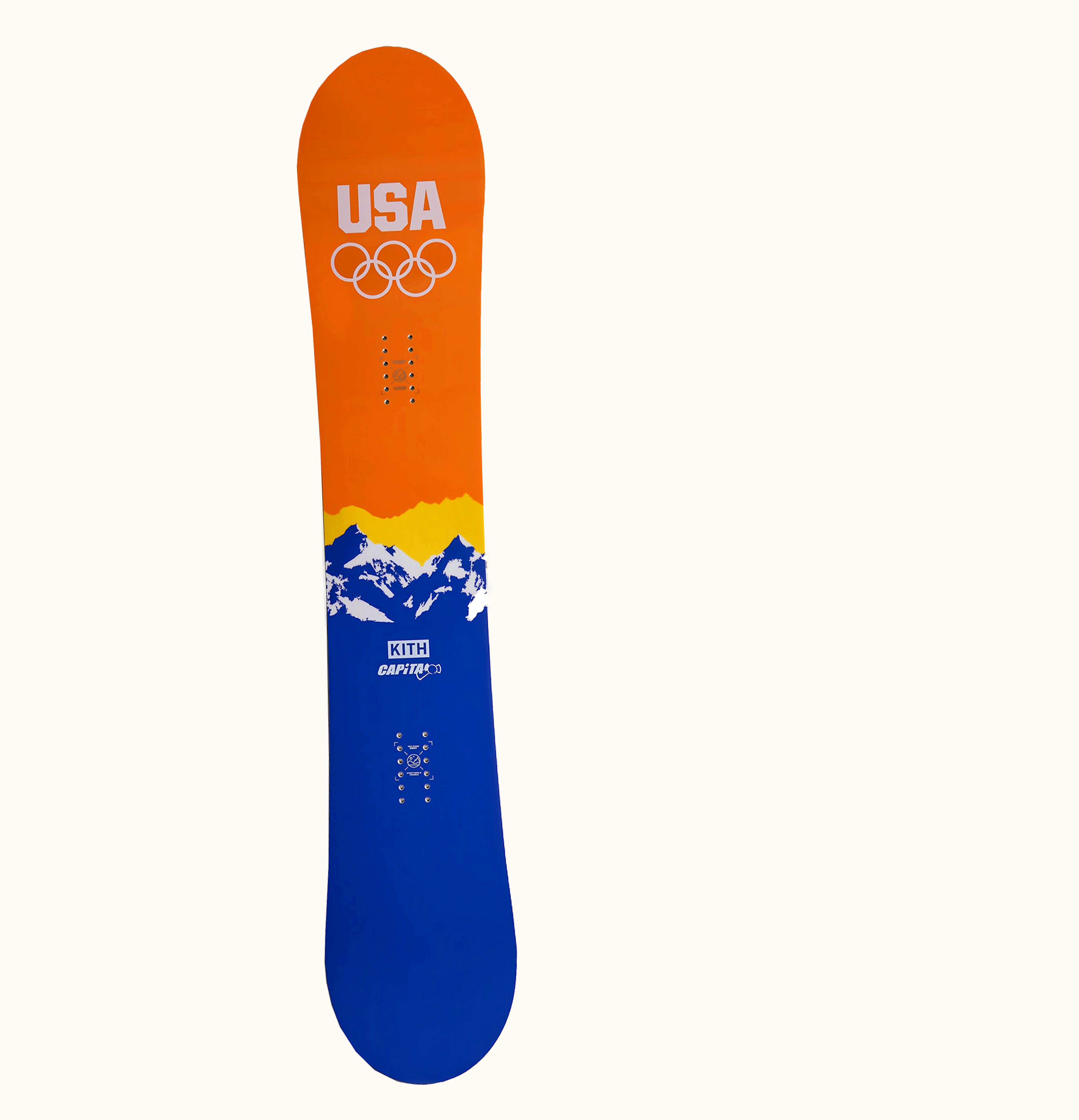 Kith Kith Team USA Capita V1 158 Snowboard Orange Blue
