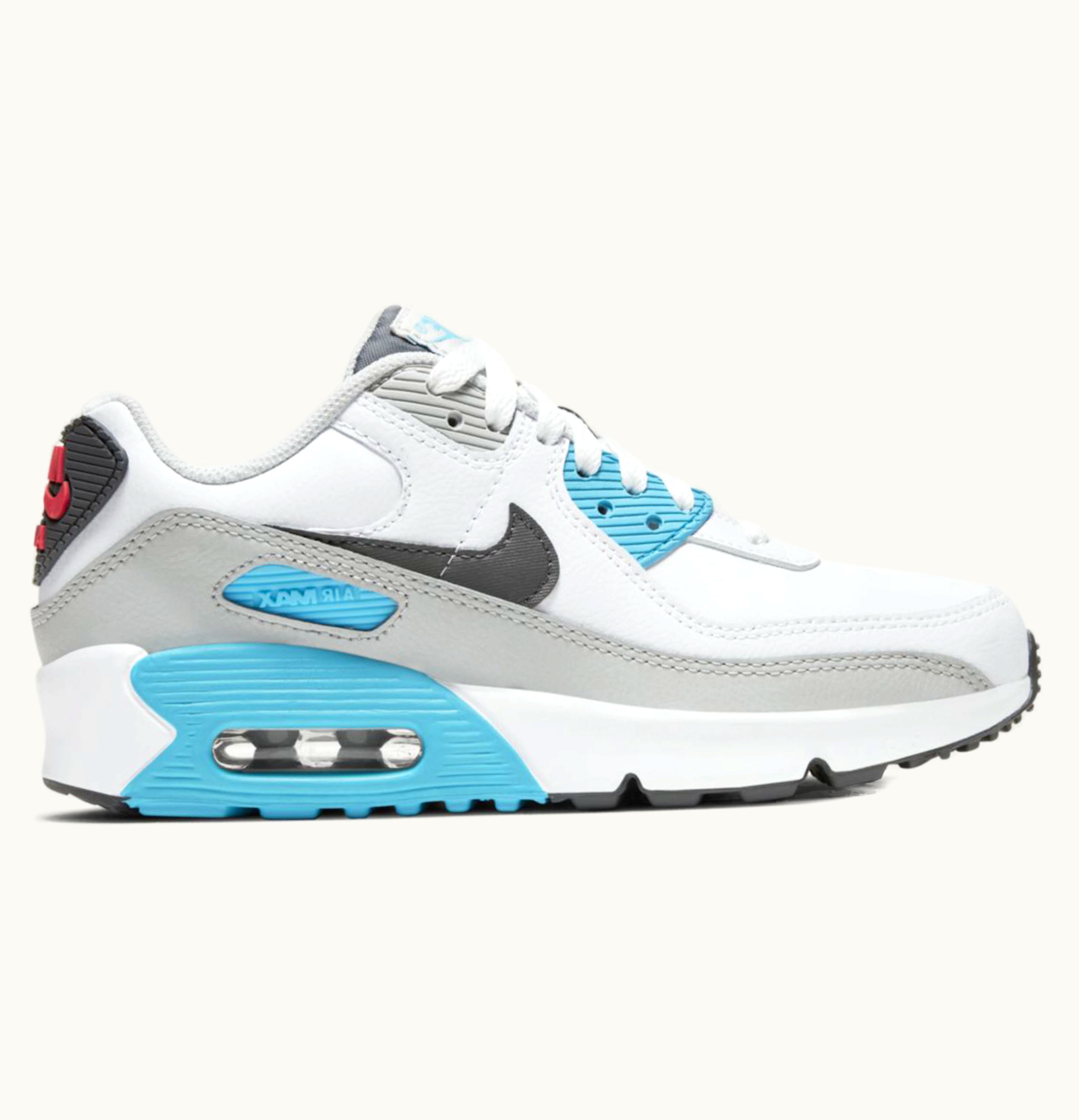 Nike Nike Air Max 90 Leather White Chlorine Blue GS